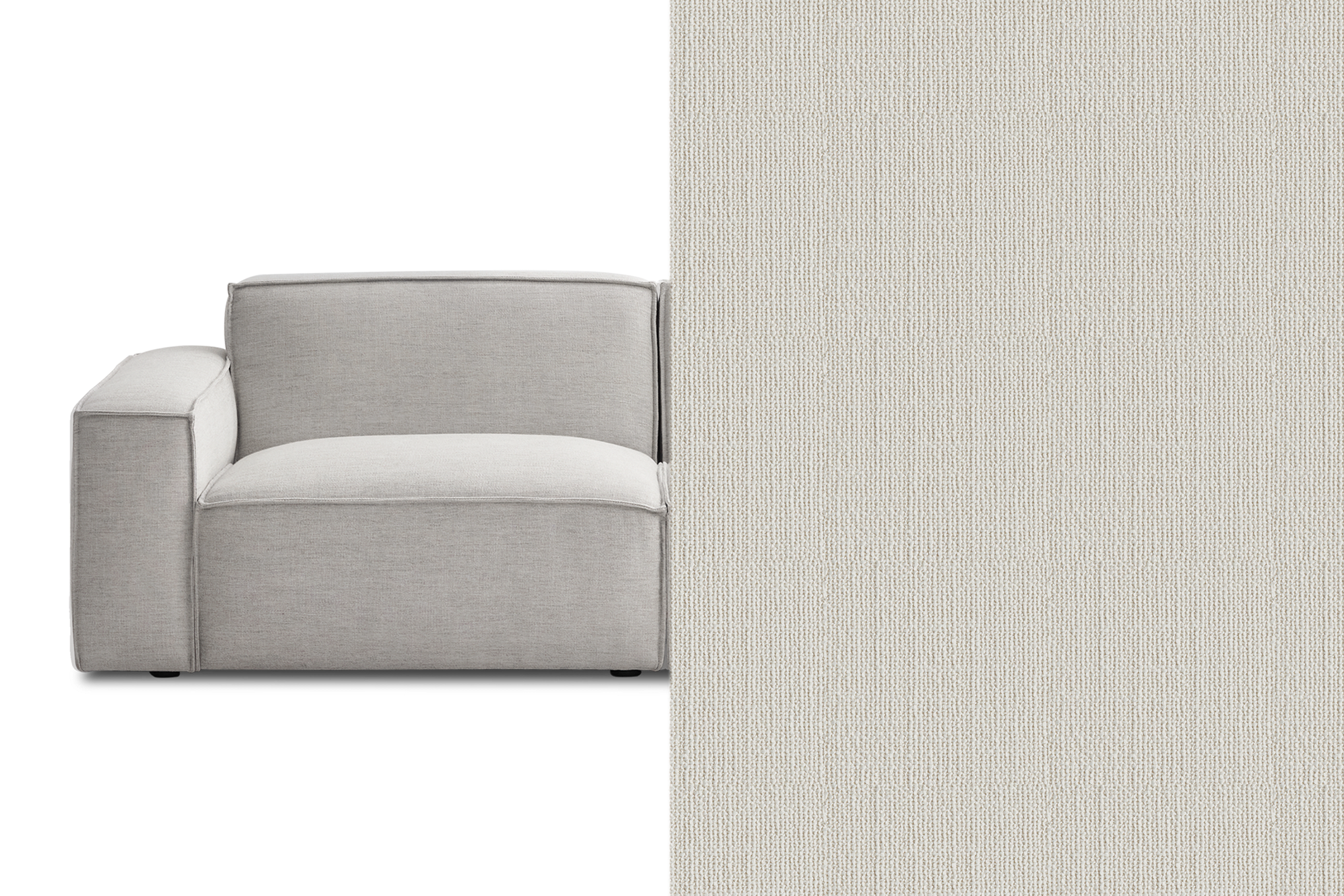 Jonathan Corner Sofa Customized, (Performance Marcel) Brilliant White