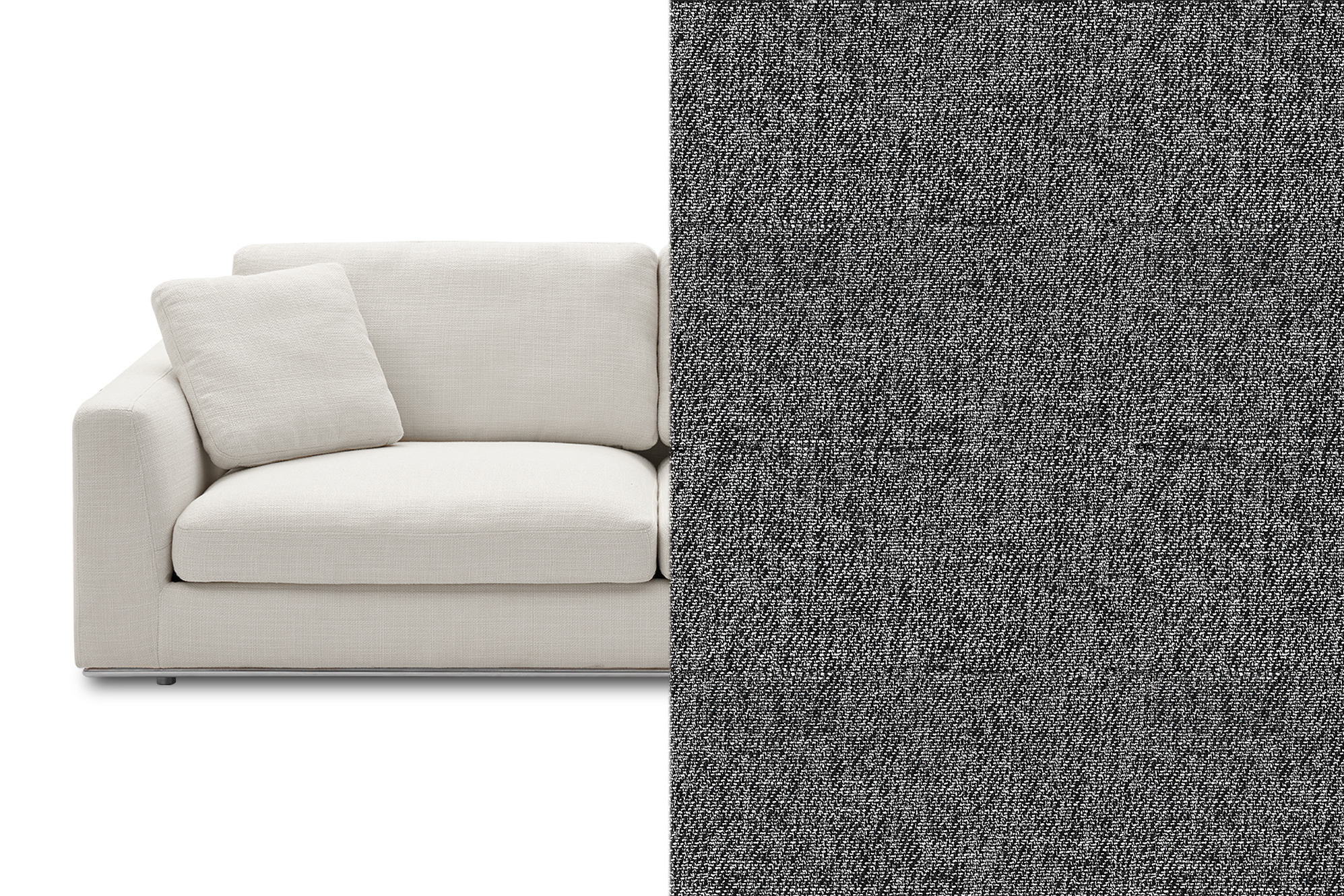 Hamilton Armchair 130cm Customized, (Twill) Charcoal Grey