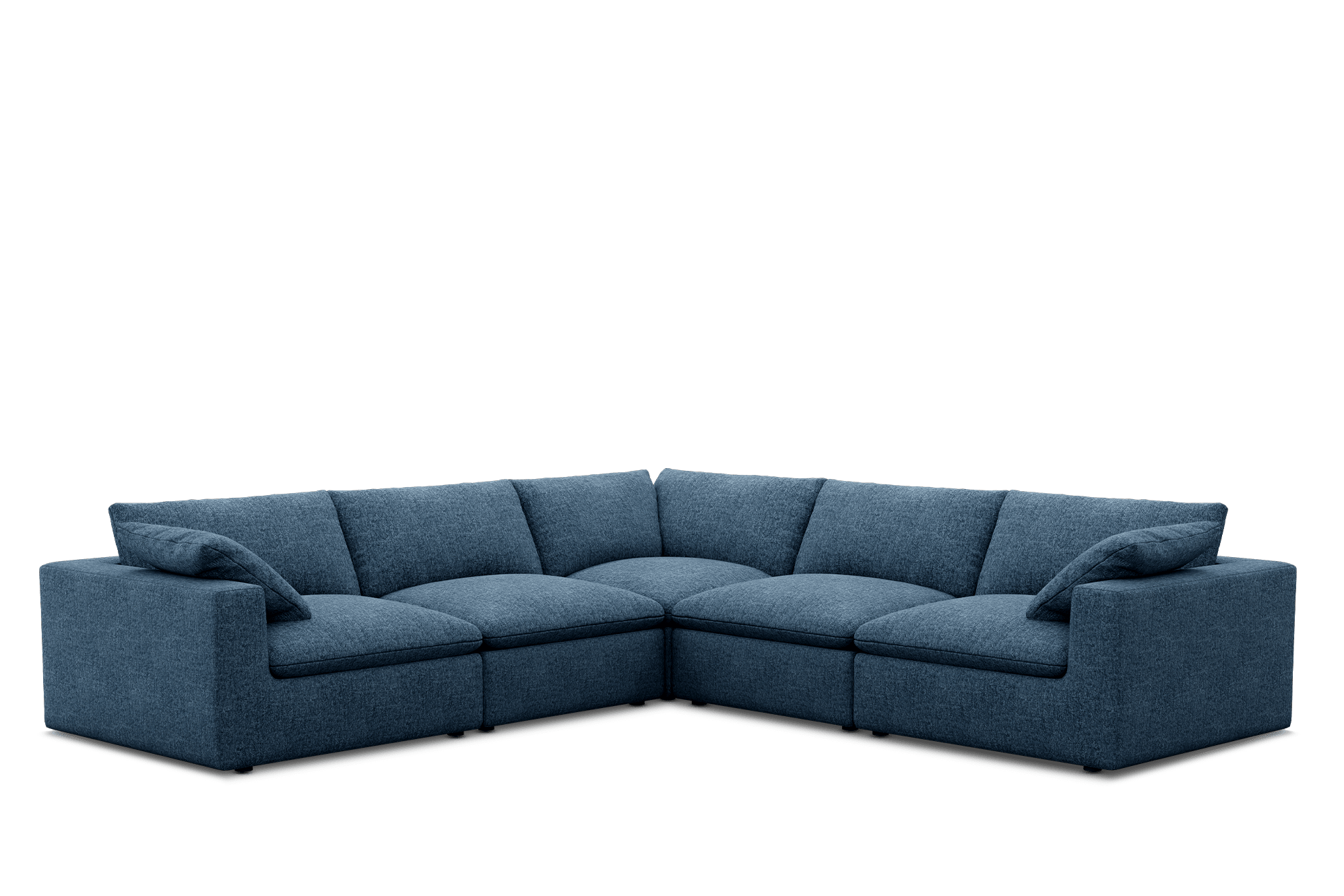 Dawson L-Shape Sectional Sofa Customized, (Twill) Indigo Blue