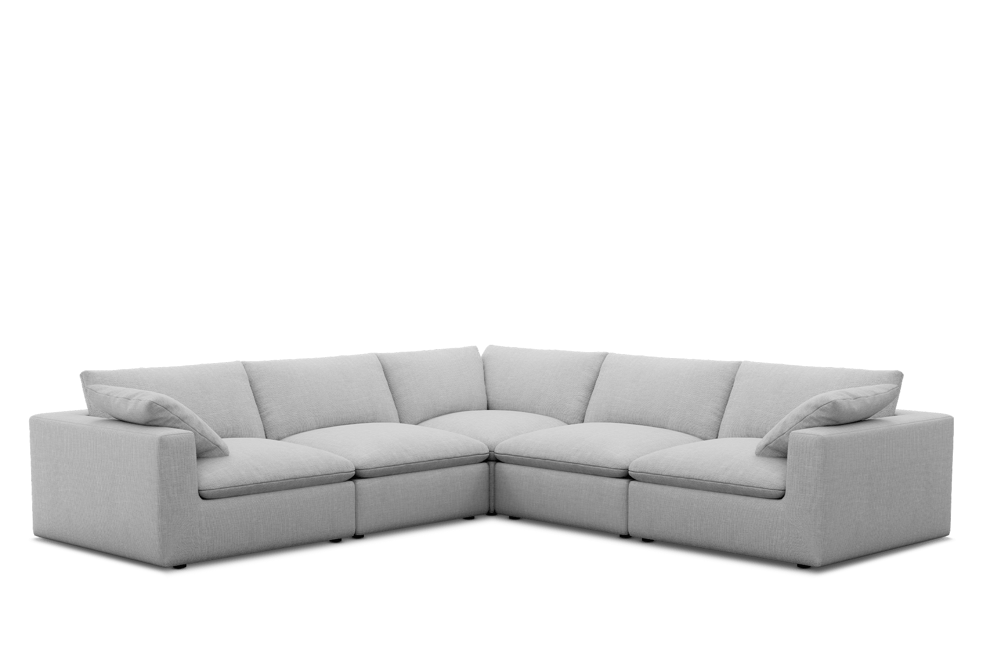 Dawson L-Shape Sectional Sofa Customized, (Performance Marcel) Smoke Grey