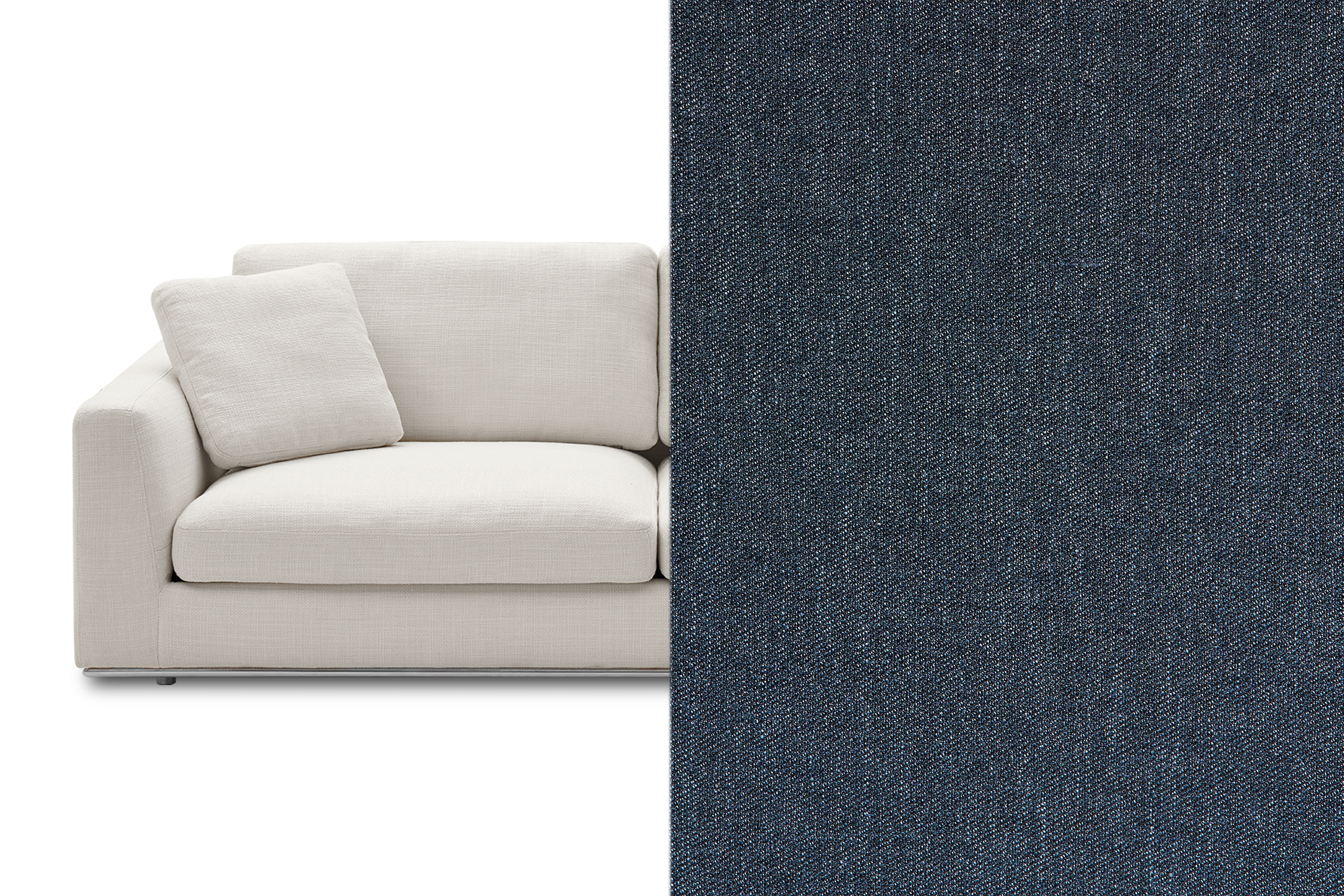 Hamilton 3 Seater Sofa Customized, (Twill) Indigo Blue