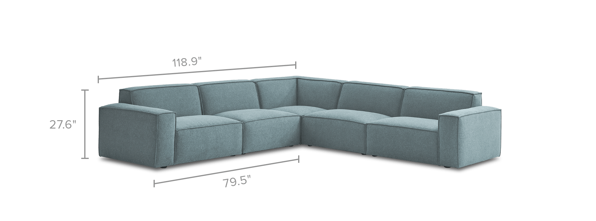 dimension of Jonathan L-Shape Sectional Sofa