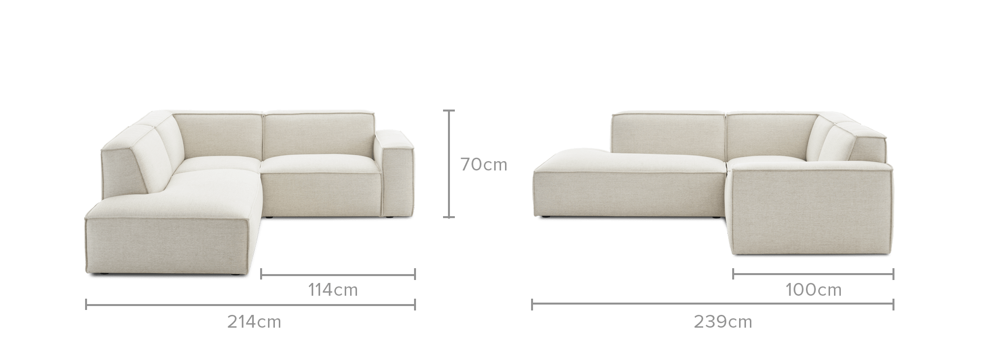 dimension of Jonathan Side Chaise Sectional Sofa