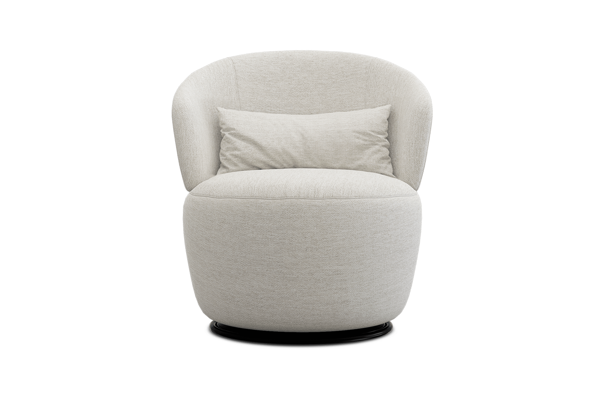 Amber Swivel Chair Customized, (Performance Twill) Creamy White