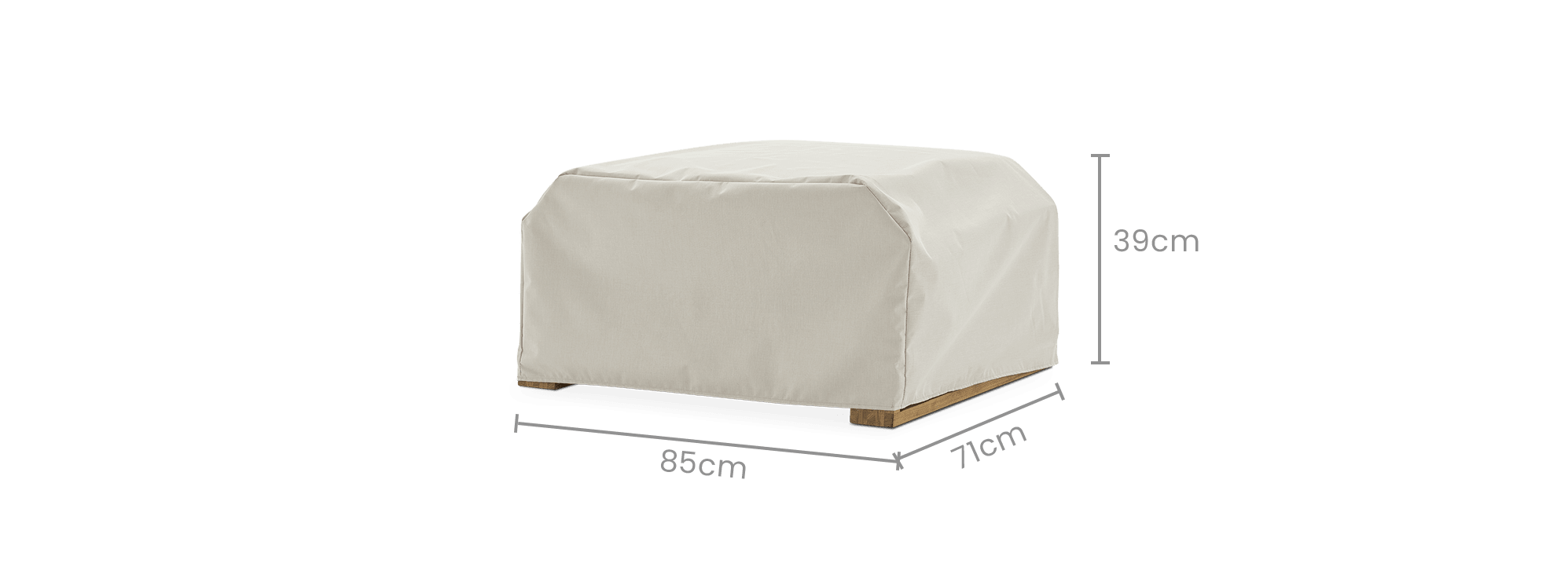 dimension of Rio Outdoor Ottoman Cover