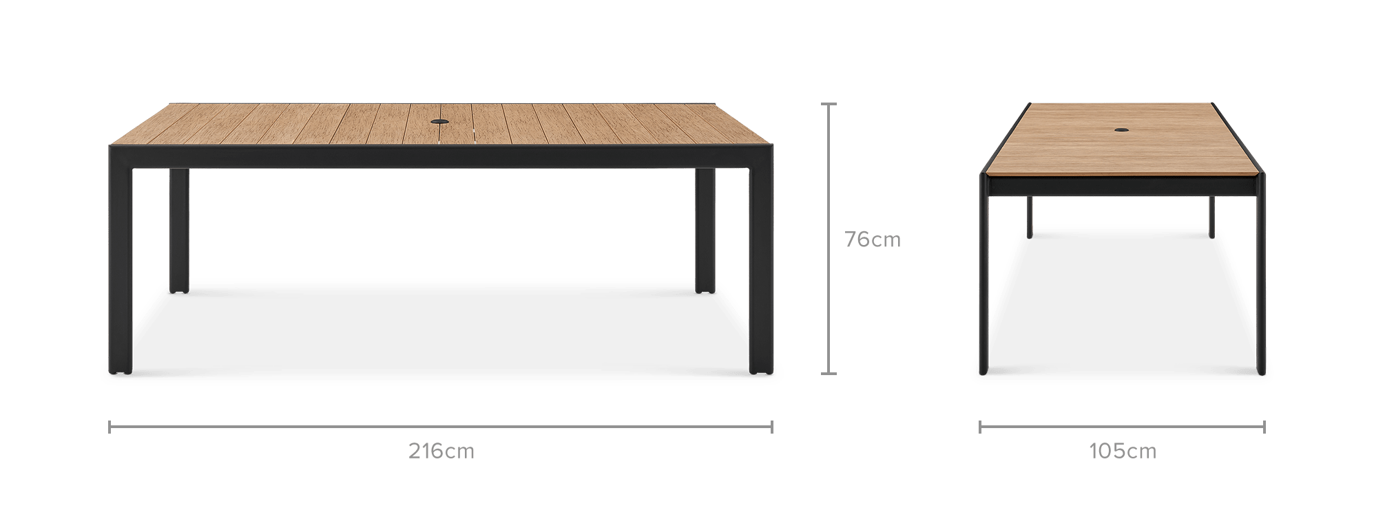 dimension of Sorrento Outdoor Dining Table