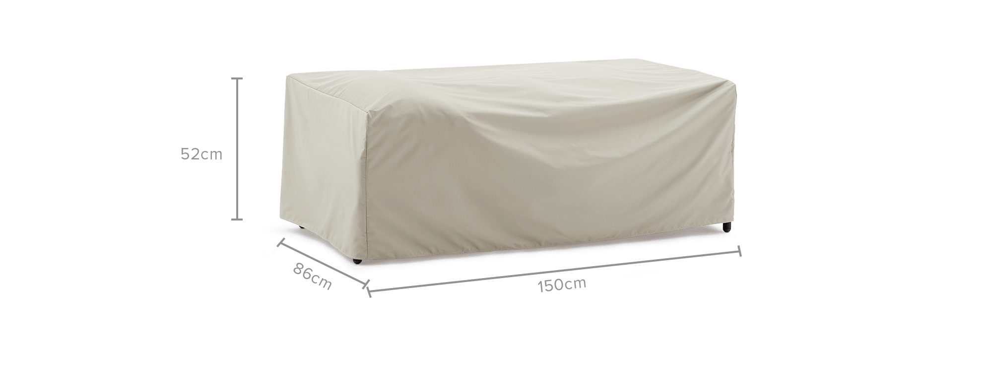 dimension of Sierra Outdoor Right Facing 2 Seater Sofa Cover