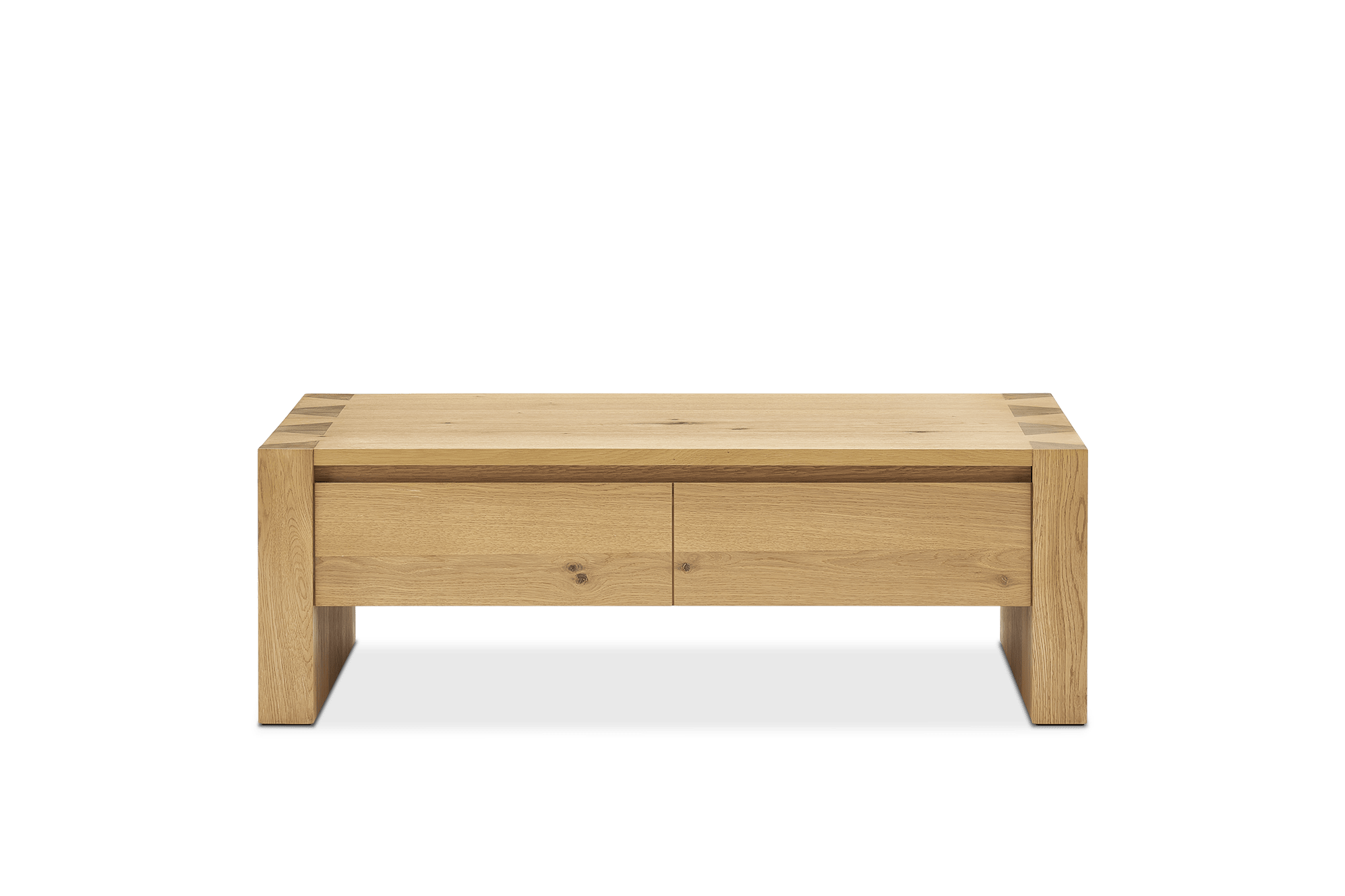 Bradley Coffee Table with Drawers, Natural