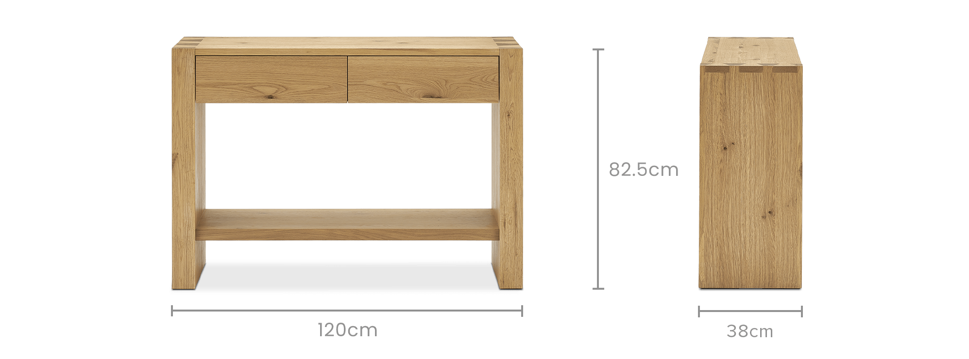 dimension of Bradley Console Table with Drawers