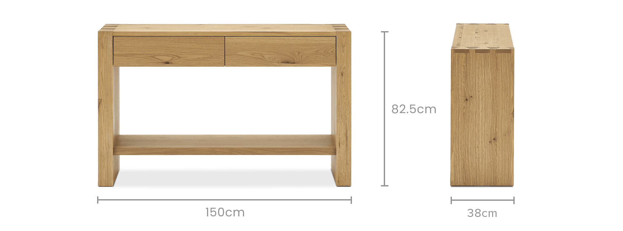 dimension of Bradley Console Table with Drawers