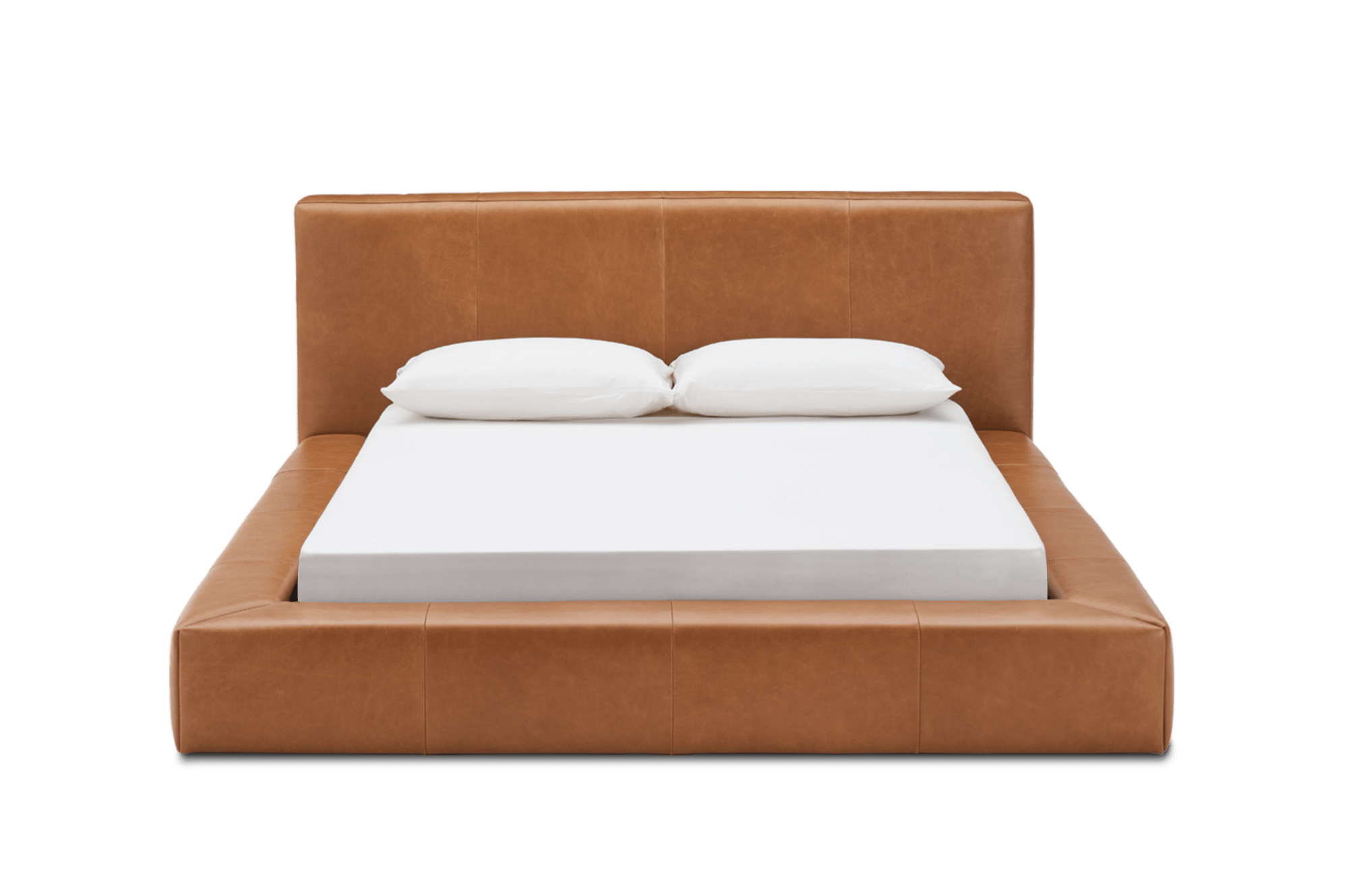 Dawson Leather Queen Size Bed, Cocoa