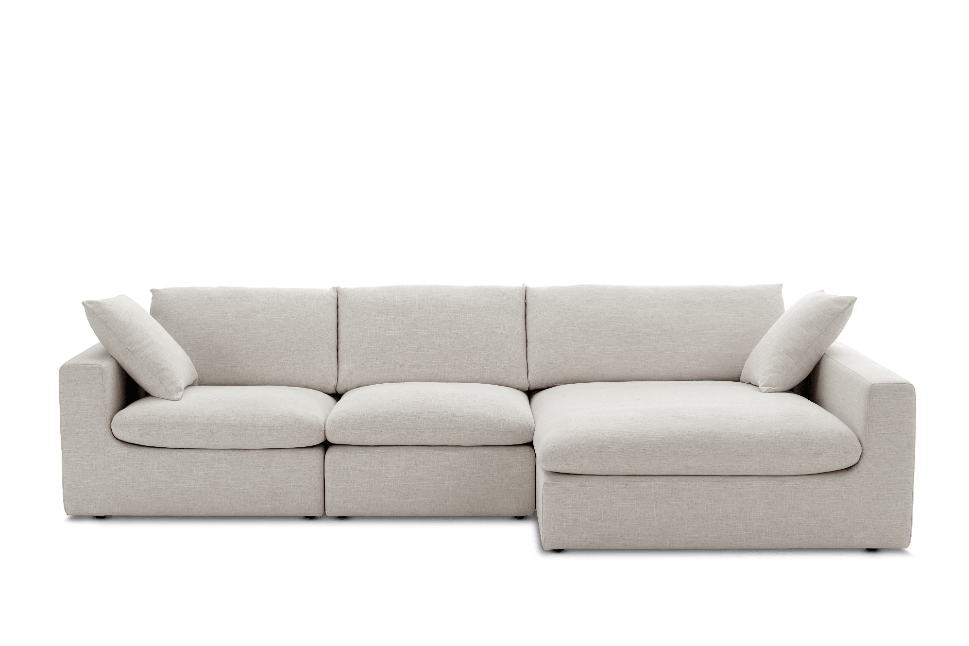 Dawson Wide Chaise Sectional Sofa Right Facing, (Navagio) Beach Linen