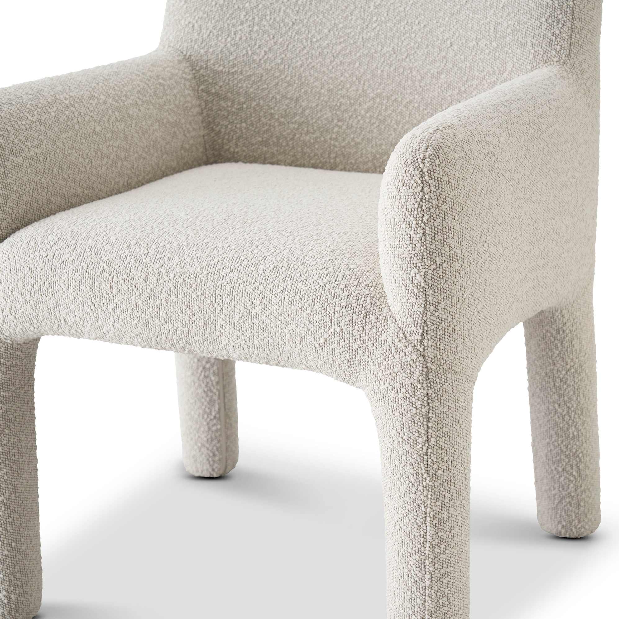 Sonia Performance Bouclé Dining Arm Chair 8