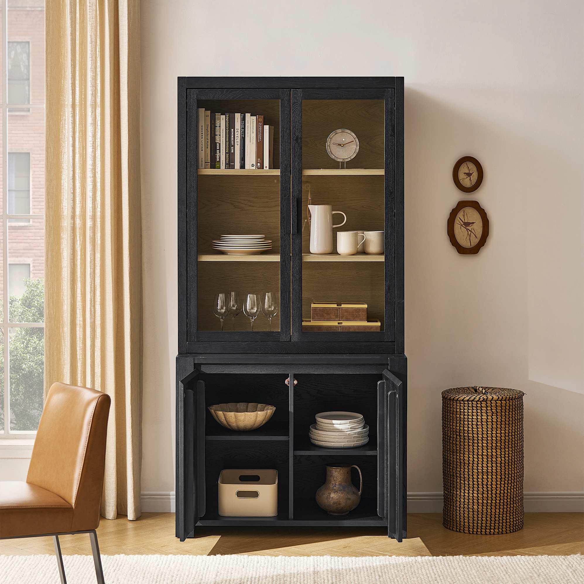 Bradley Small Sideboard with Glass Cabinet 2