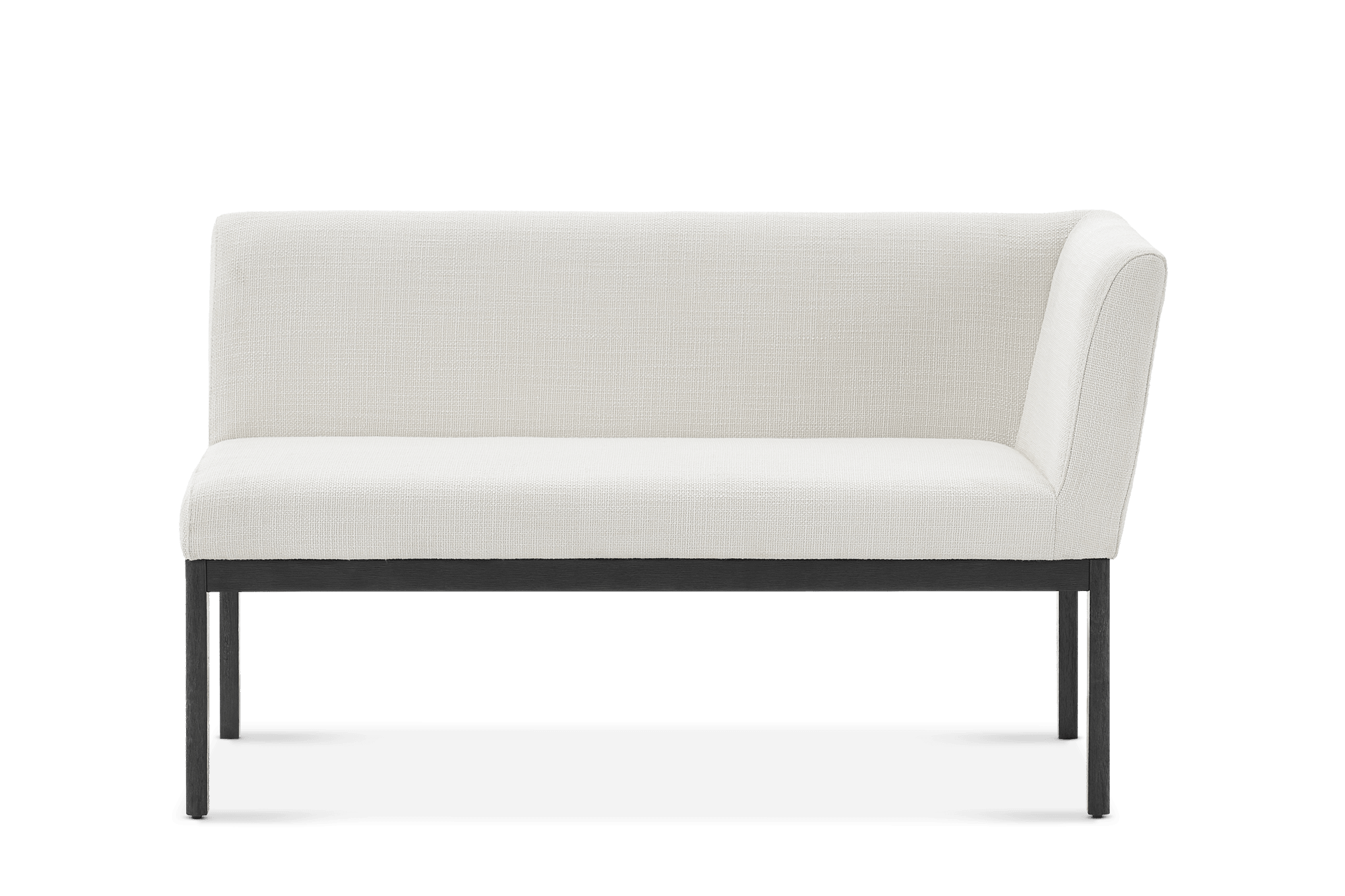 Elliot Right Banquette Bench, (Performance Marcel) Brilliant White (Espresso Leg)