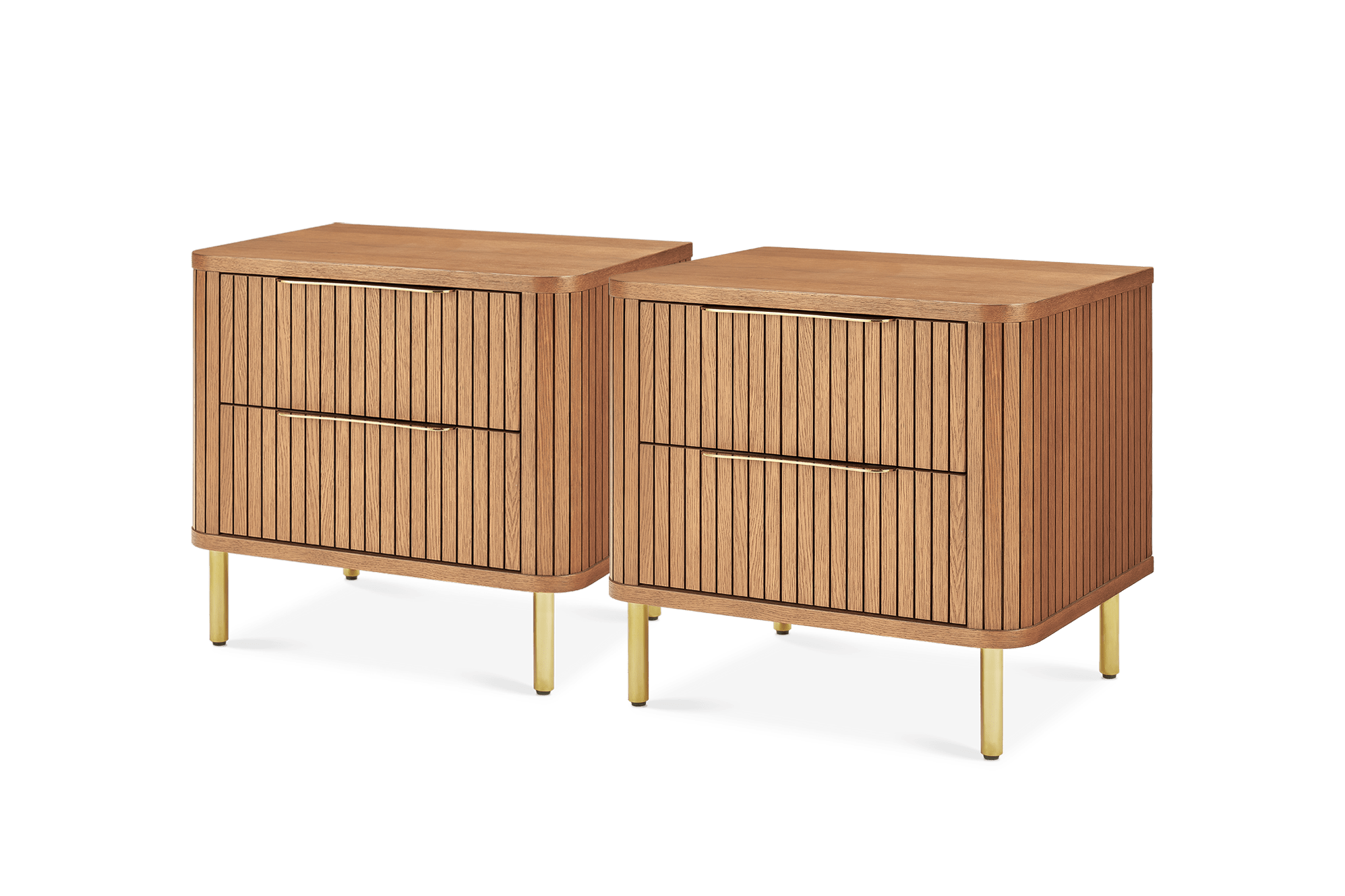 Harper Nightstand Set of 2, Chestnut