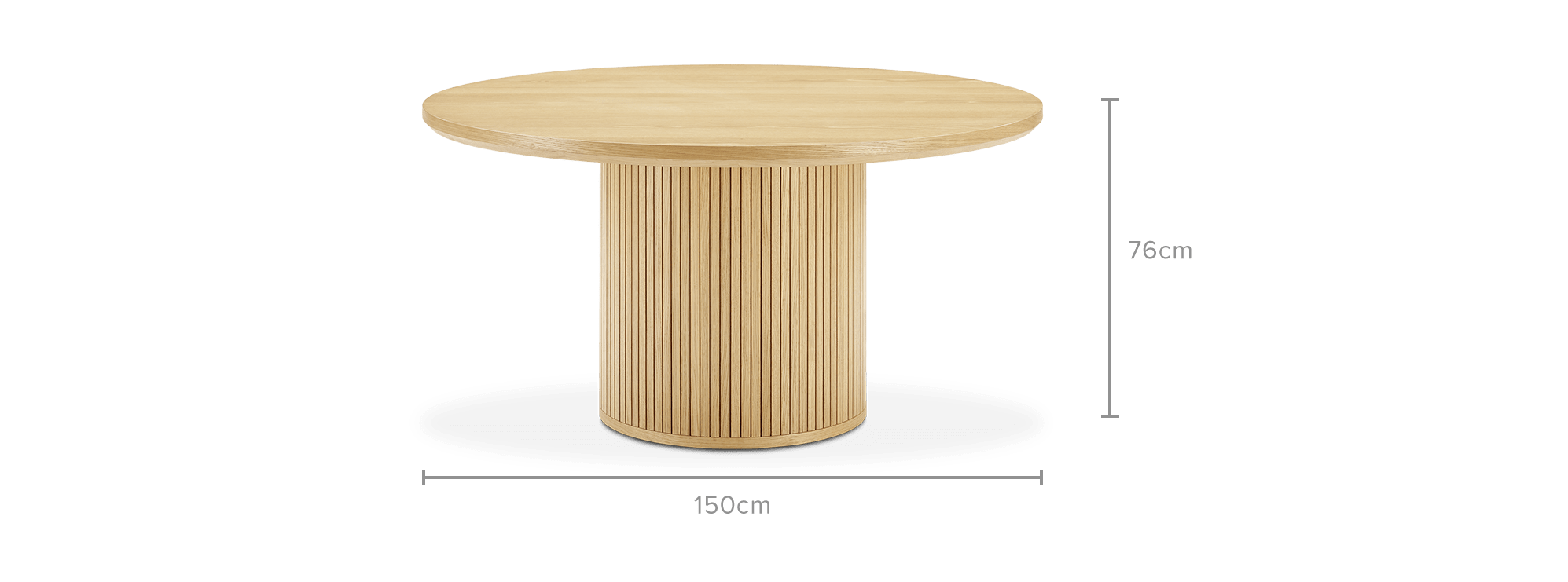 dimension of Harper Round Dining Table