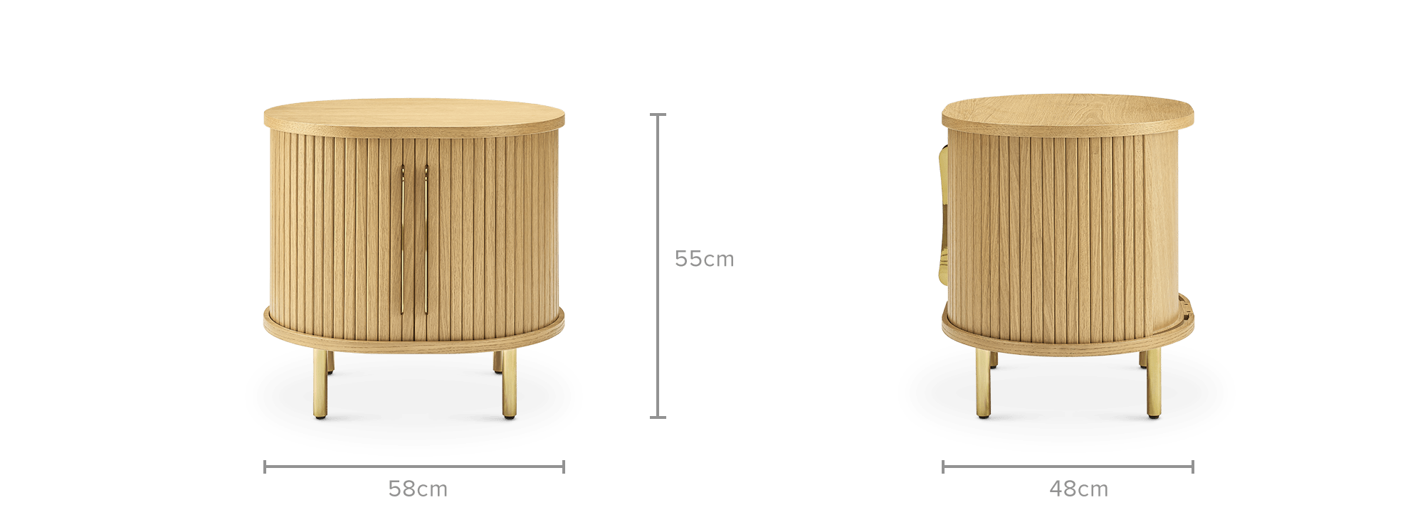 dimension of Harper Storage Side Table