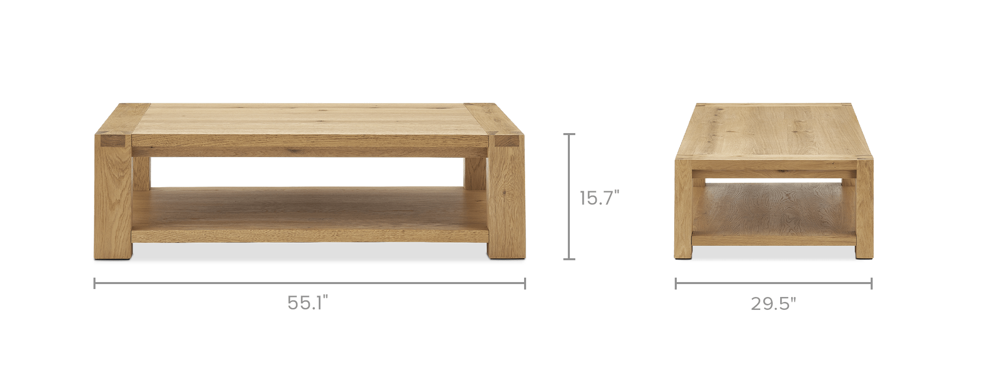 dimension of Bradley Rectangular Coffee Table