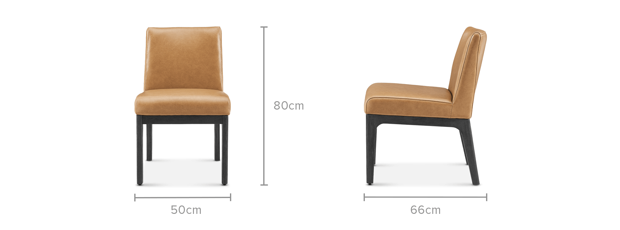 dimension of Elliot Leather Dining Chair