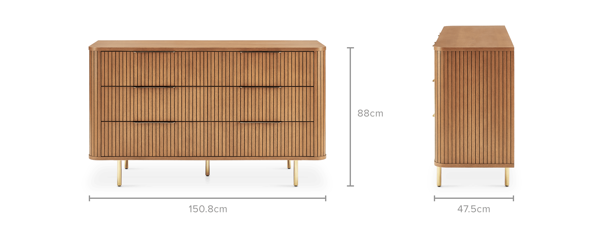 dimension of Harper 6-Drawer Dresser