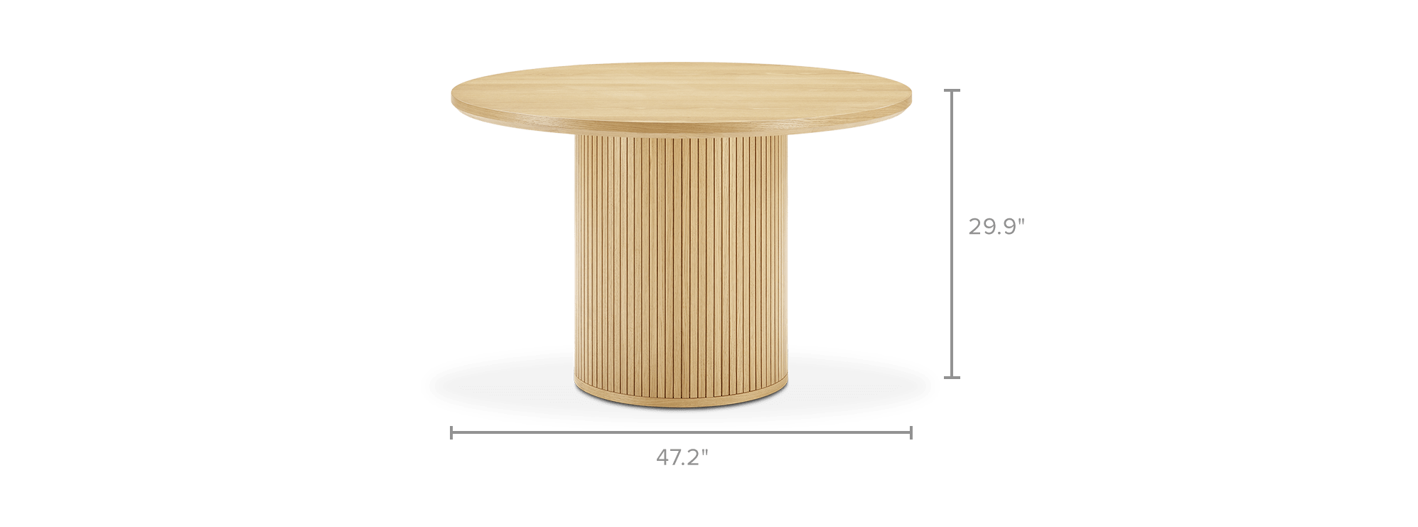 dimension of Harper Round Dining Table