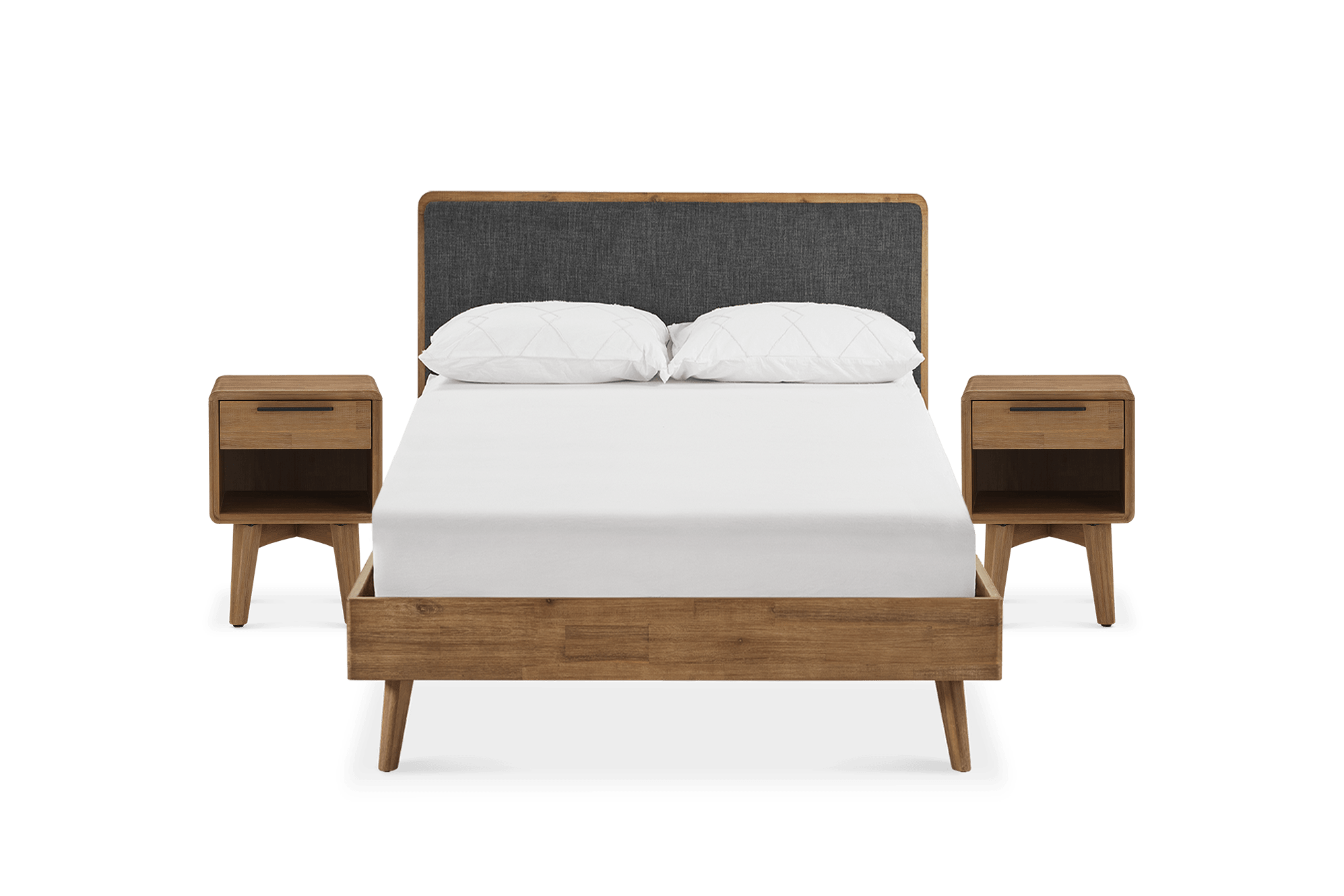 Seb Full Size Bed with 1-Drawer Nightstand Set of 2