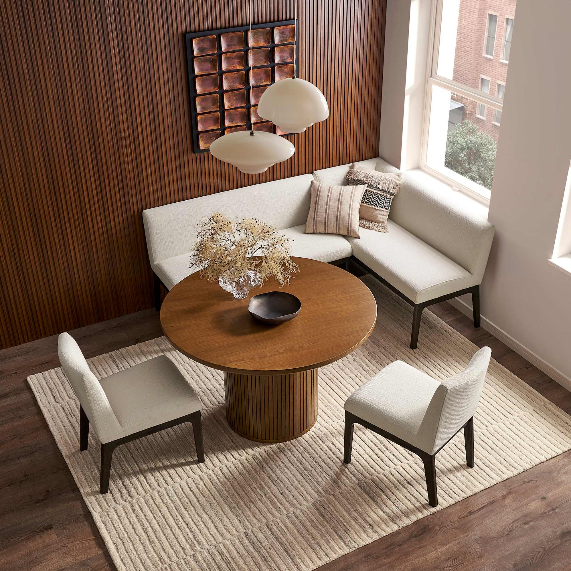 Elliot Performance Fabric U-Shape Banquette 1