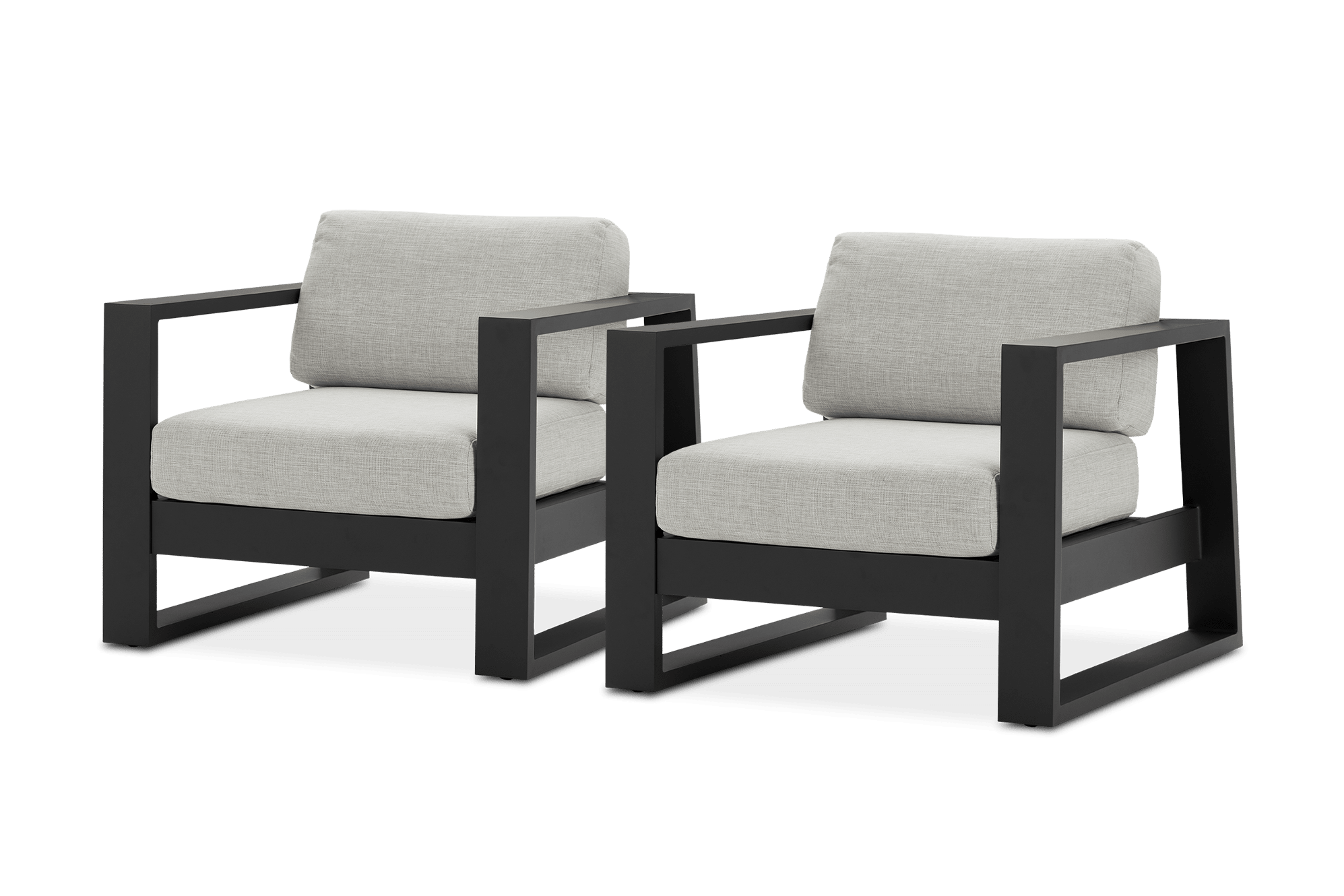Rio Outdoor Aluminum Lounge Chair Set of 2, Natural Beige