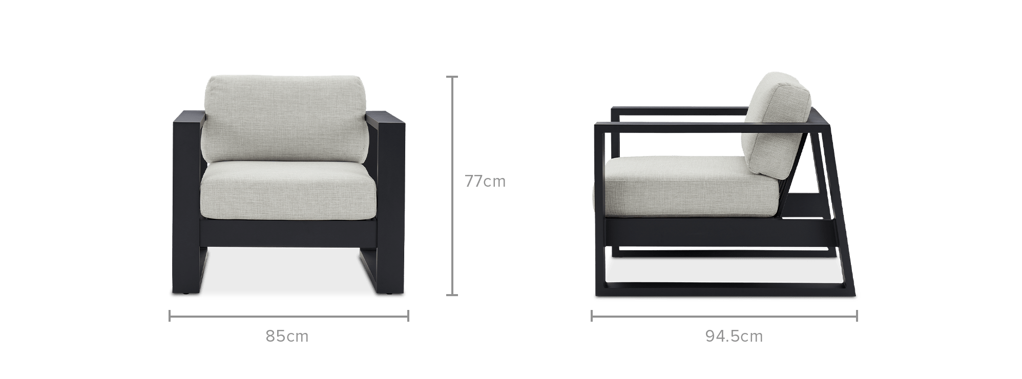 dimension of Rio Outdoor Lounge Chair