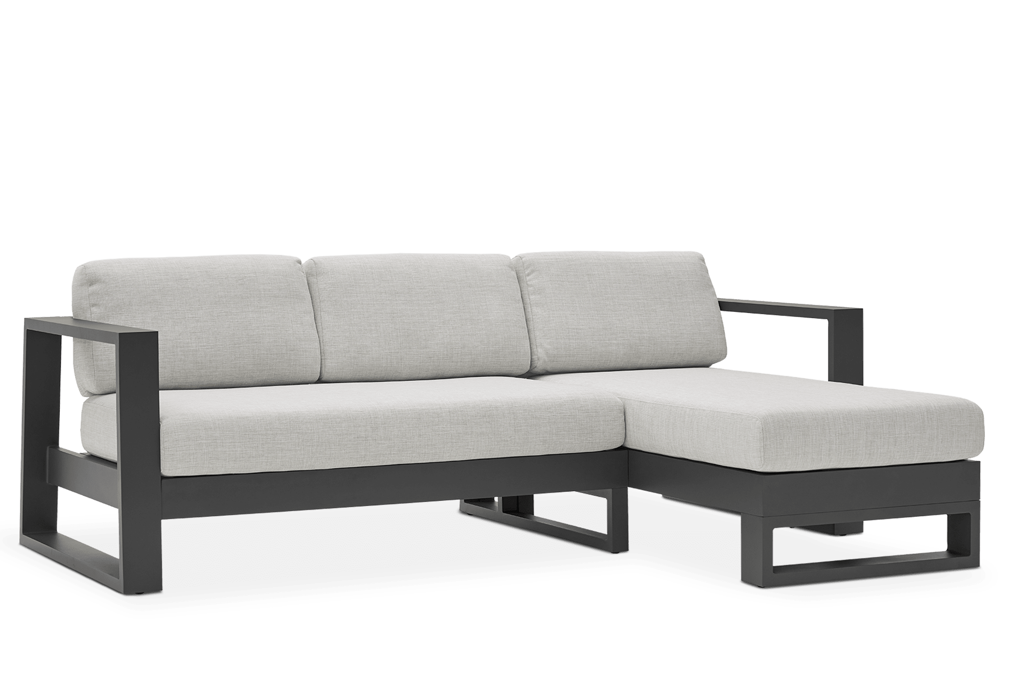 Rio Outdoor Aluminium Chaise Sectional Sofa Right Facing, Natural Beige