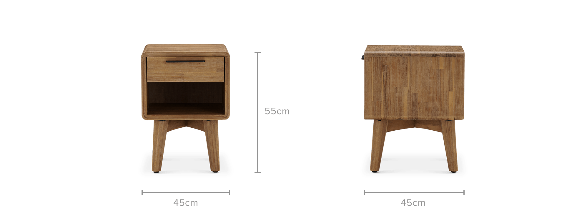 dimension of Seb 1-Drawer Bedside Table