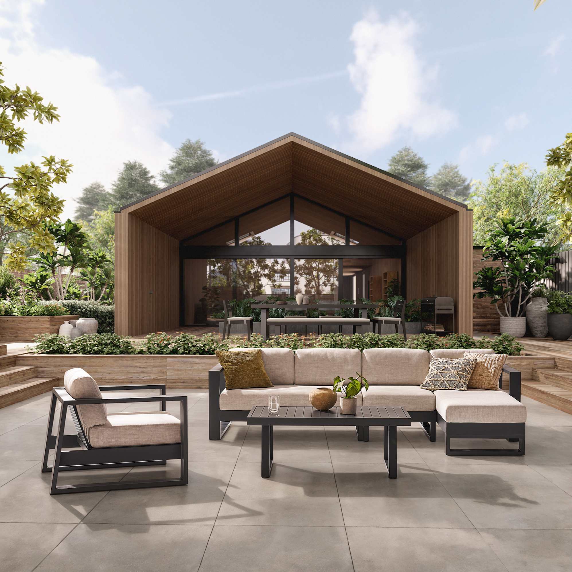 Rio Outdoor Armless Sofa 2