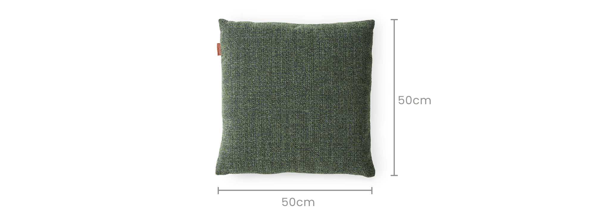dimension of Tweed Cushion