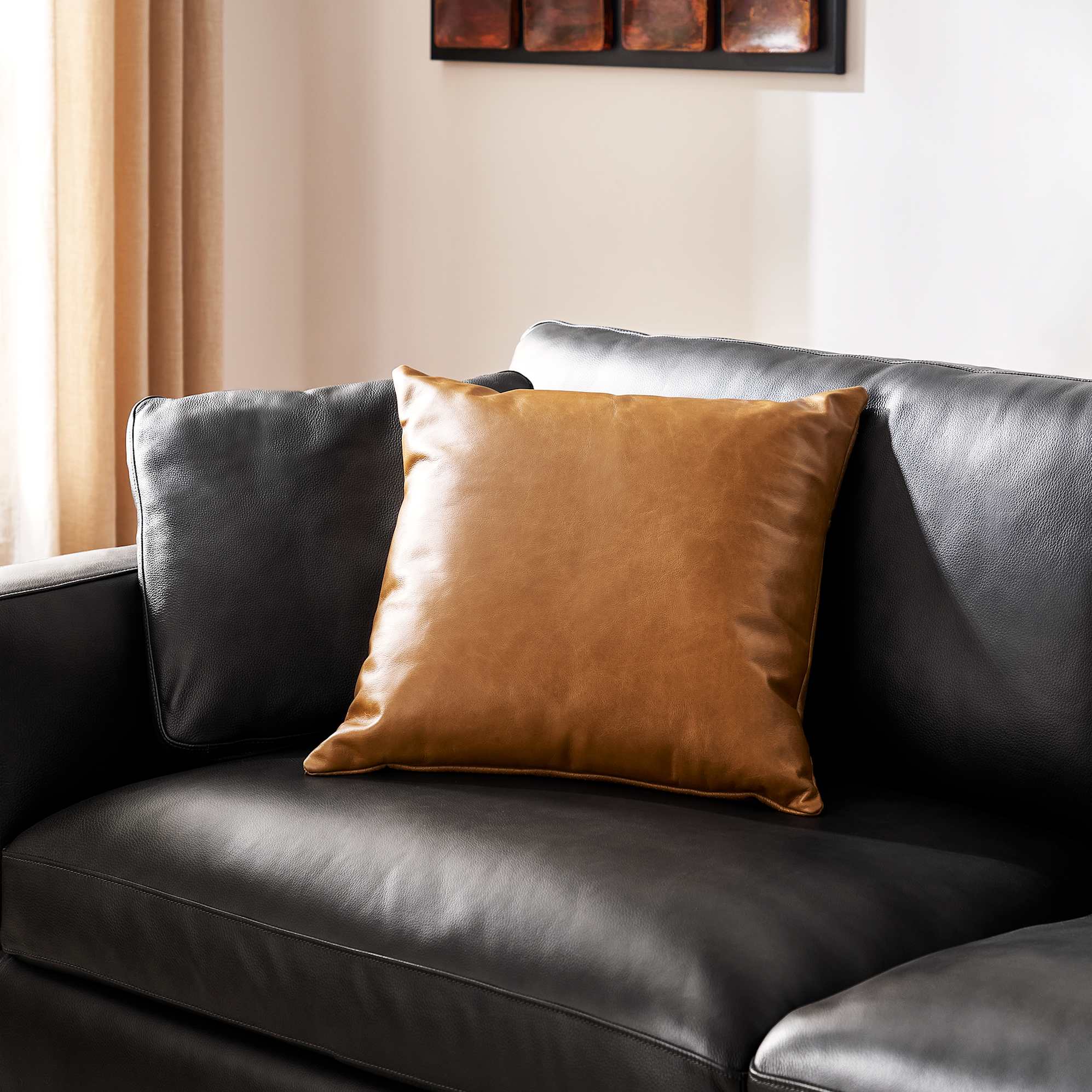 Orion Leather Throw Pillow 2