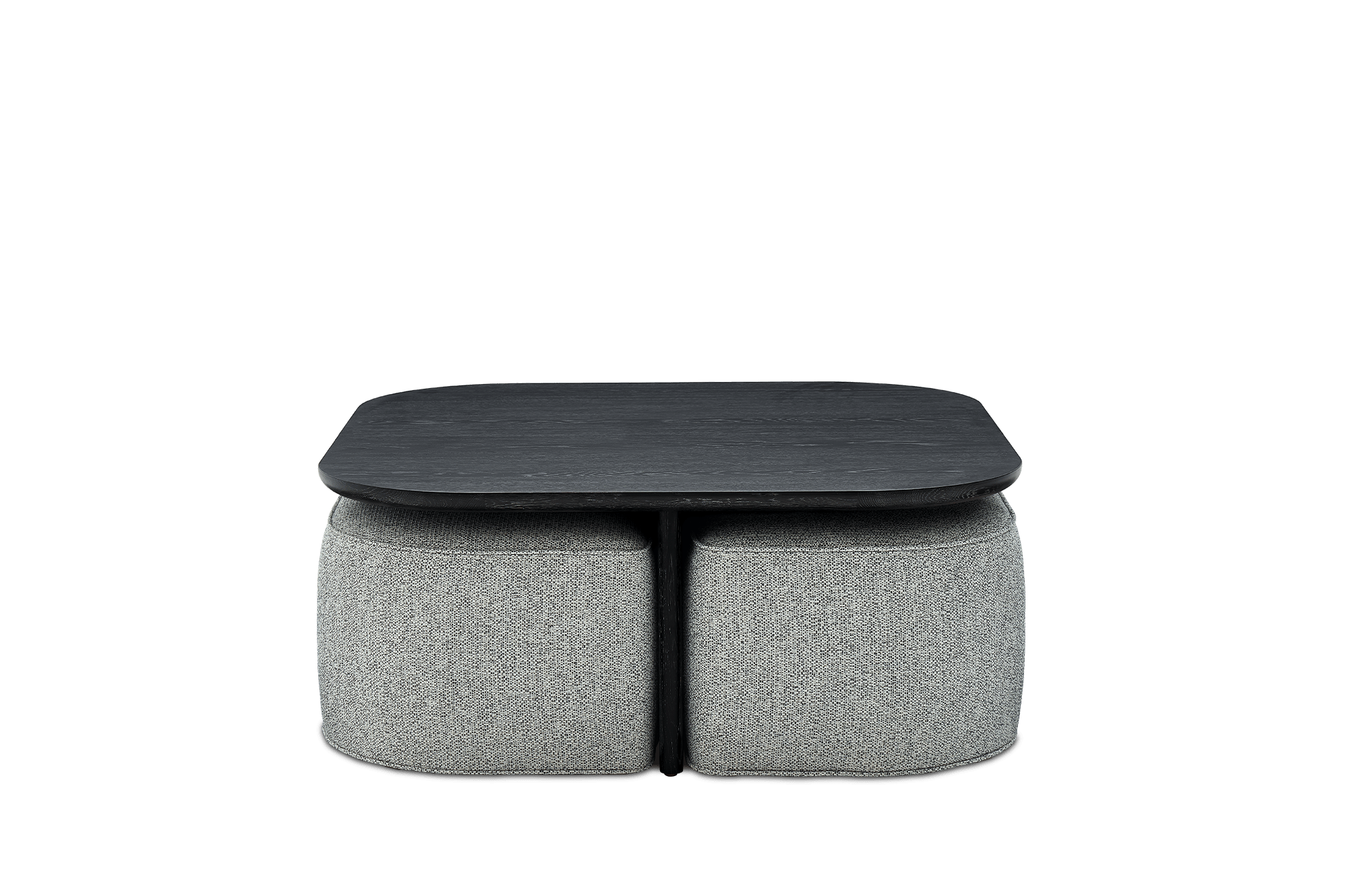 Hugg Nesting Square Coffee Table, Performance Basalt (Black)