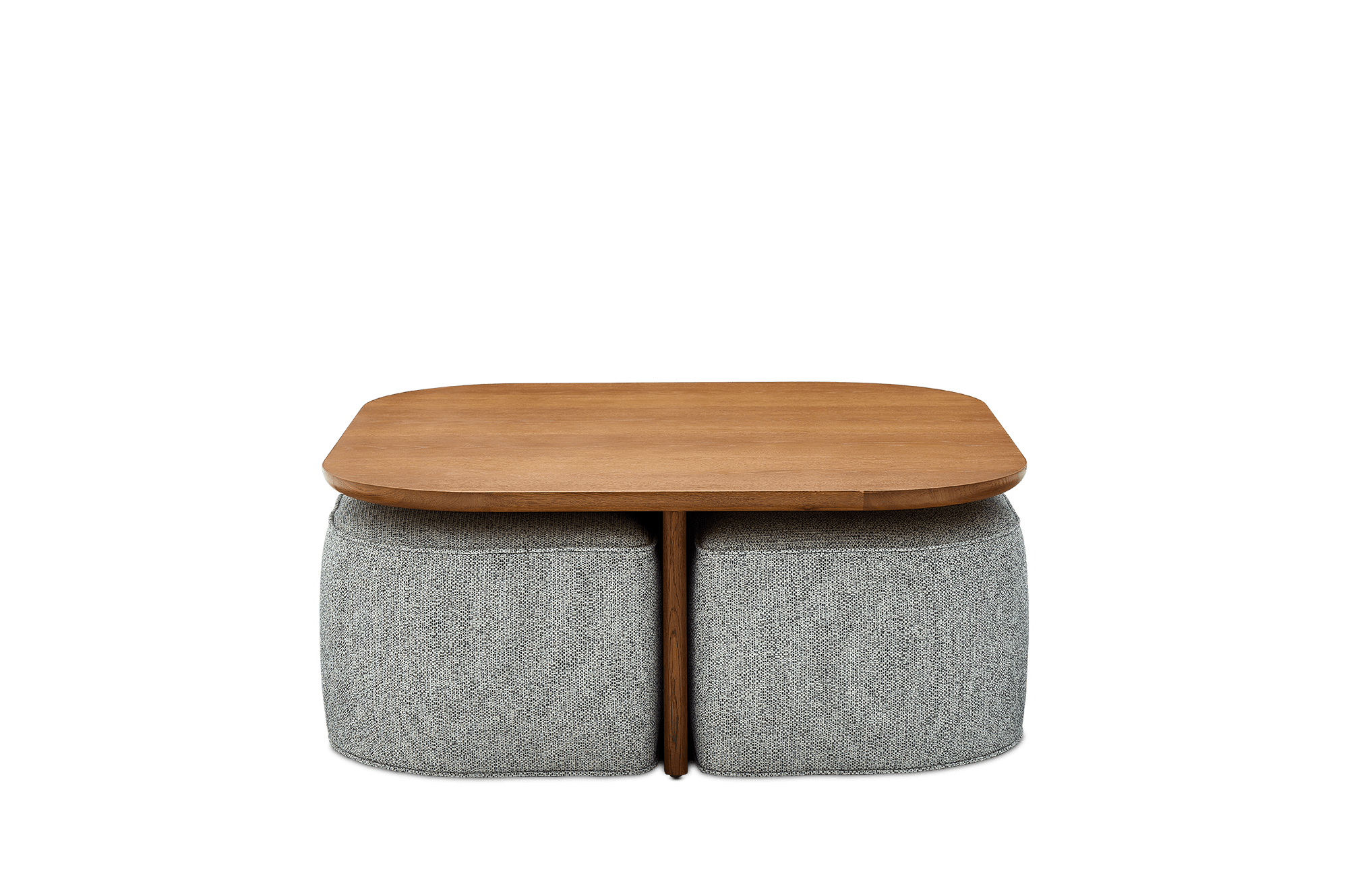 Hugg Nesting Square Coffee Table, Performance Basalt (Chestnut)