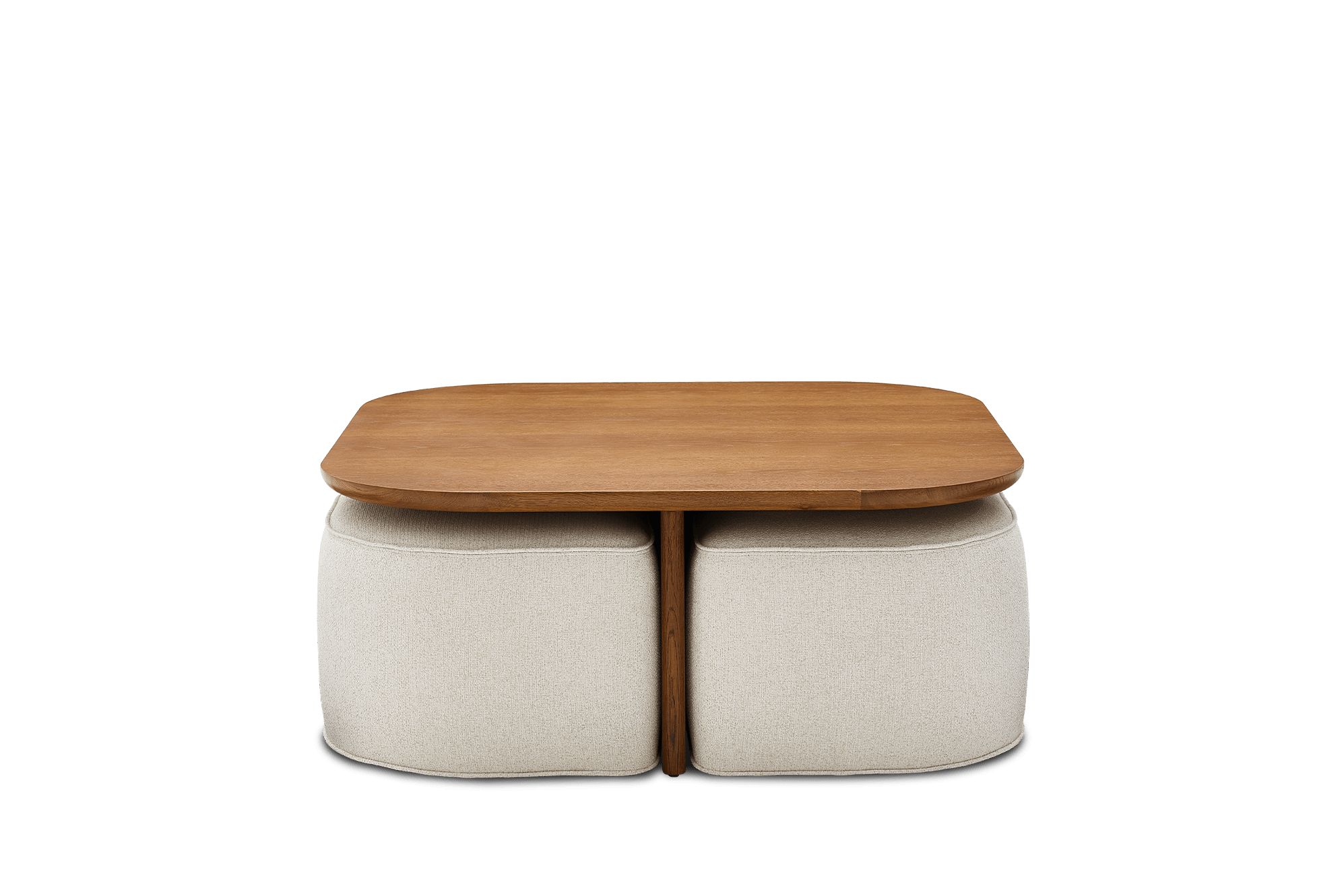 Hugg Nesting Square Coffee Table, Performance Dune (Chestnut)