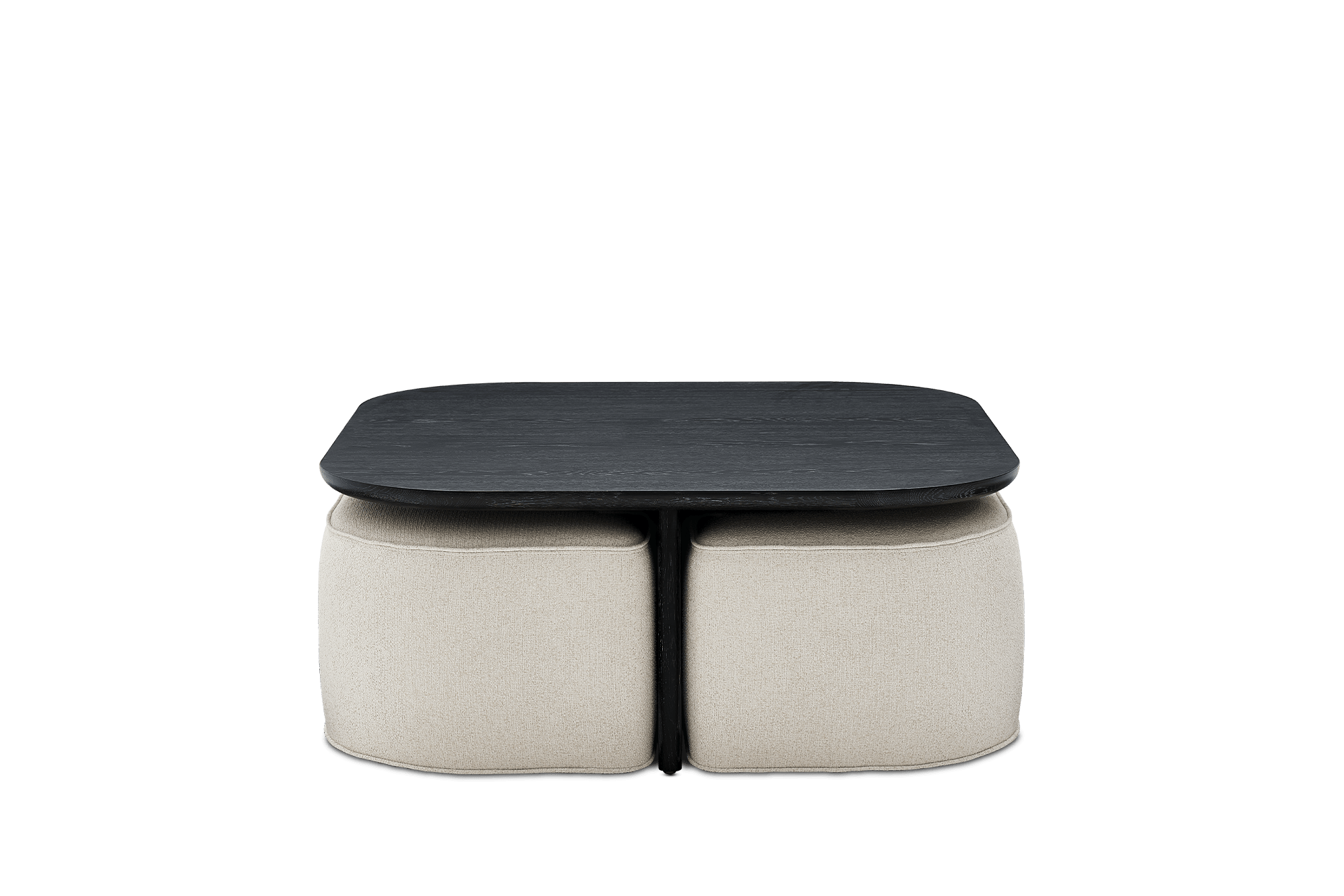 Hugg Square Nest of Coffee Table, Performance Dune (Black)