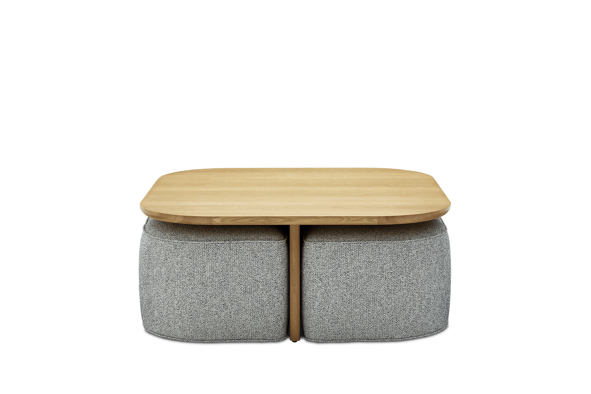 Hugg Nesting Square Coffee Table, Performance Basalt (Natural)