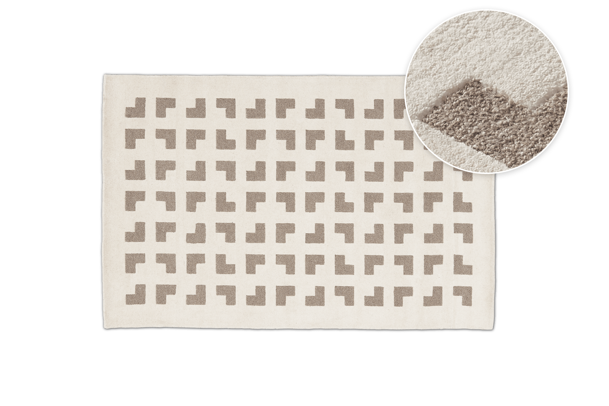 Amara Area Rug, Ivory, 153 x 244cm