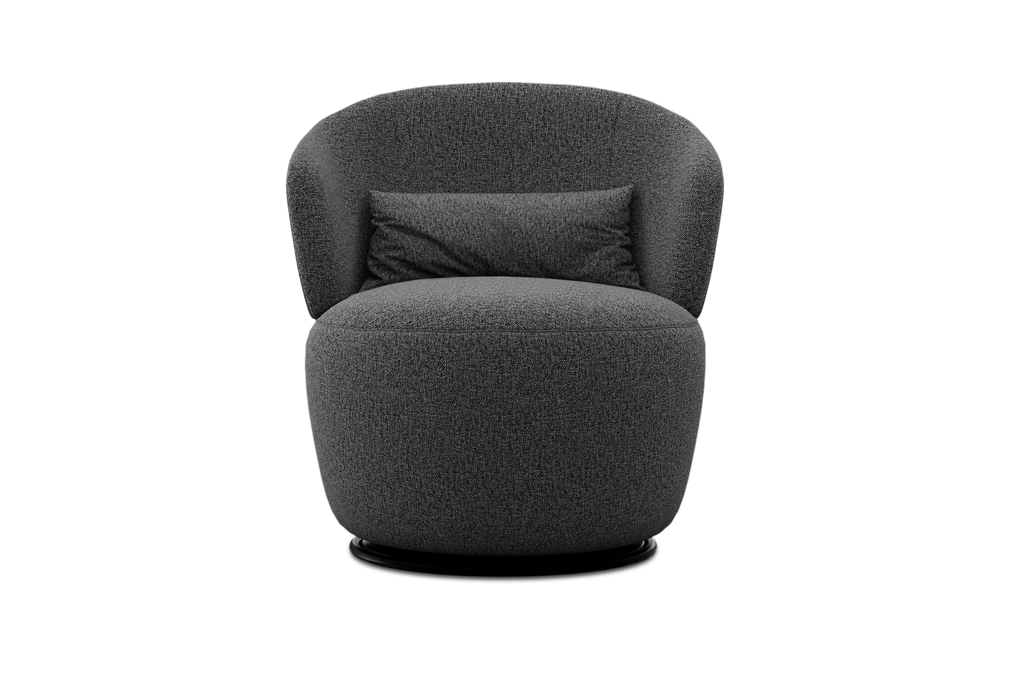 Amber Swivel Chair Customized, (Twill) Charcoal Grey