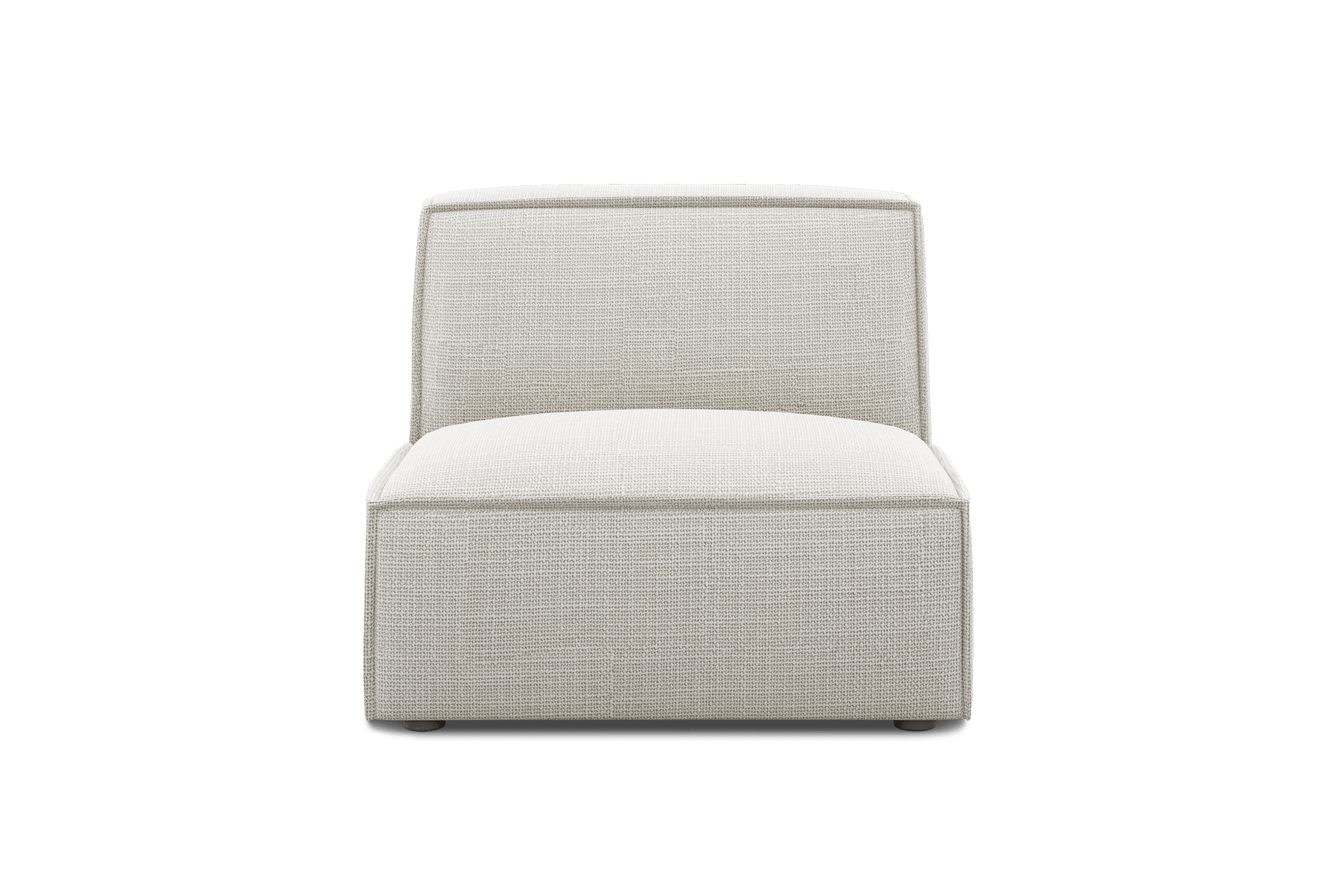 Jonathan Armless Sofa Customized, (Performance Marcel) Brilliant White