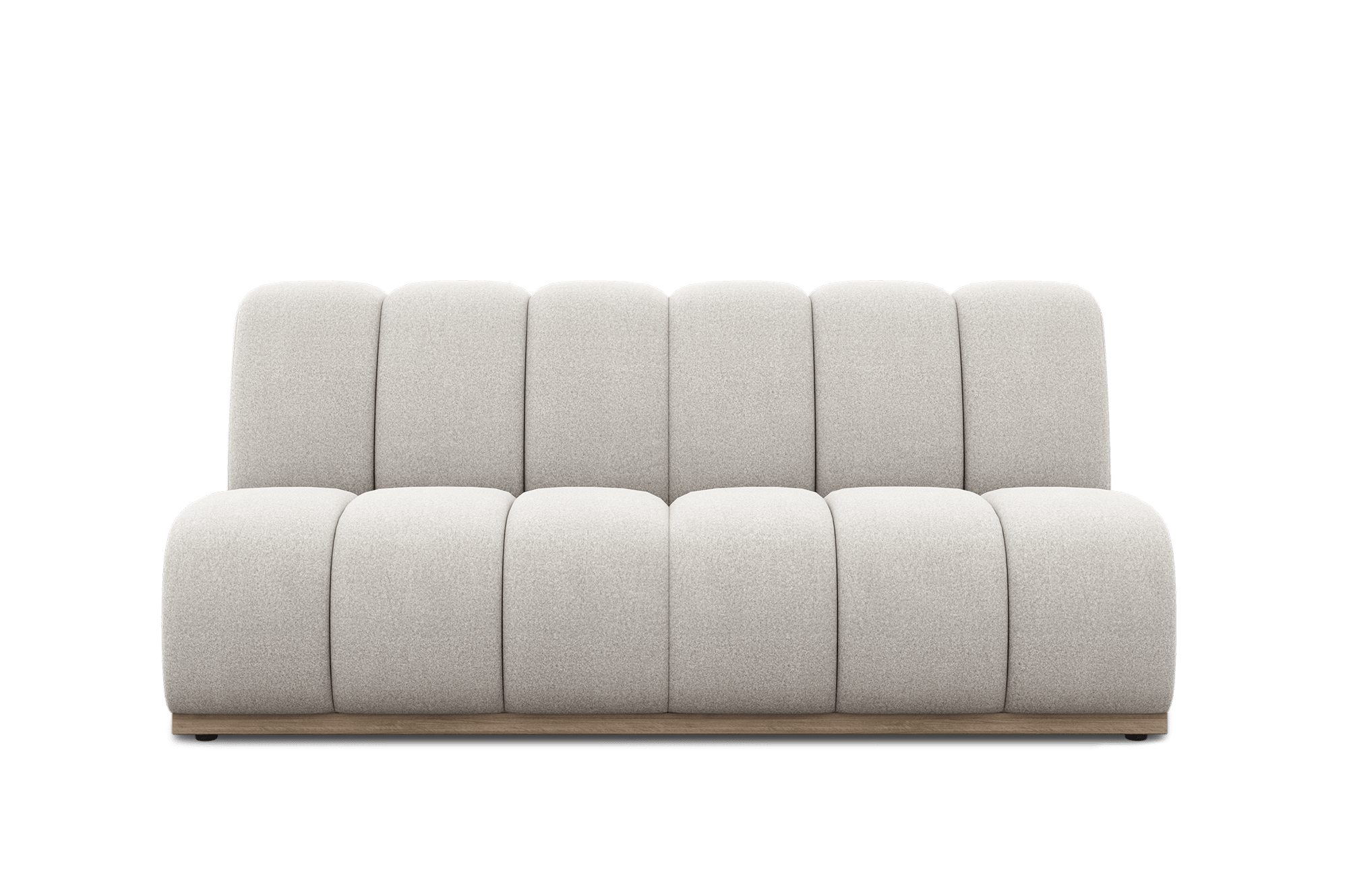 Marlow Armless 2 Seater Sofa Customized, (Performance Peyton) Ivory (White Wash Leg)