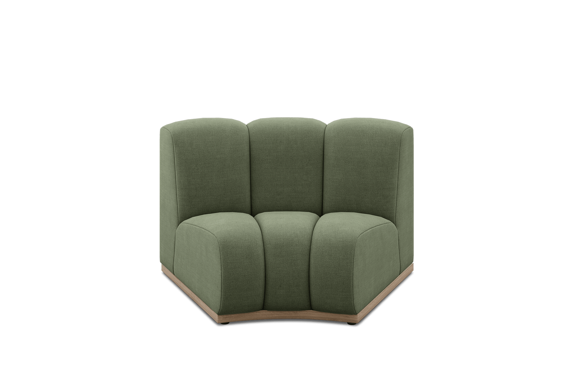 Marlow Wedge Sofa Customised, (Performance Peyton) Moss (White Wash Leg)