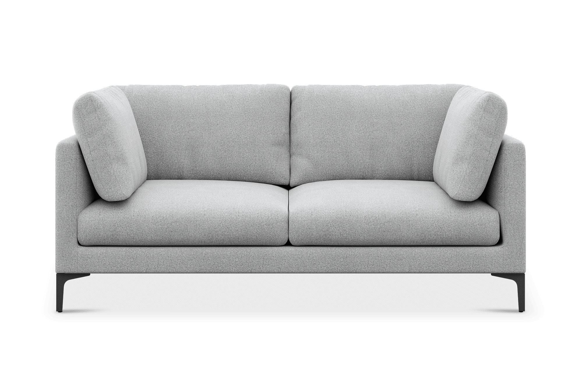 Adams 2 Seater Sofa Customized, (Performance Peyton) Dove Grey (Black Leg)