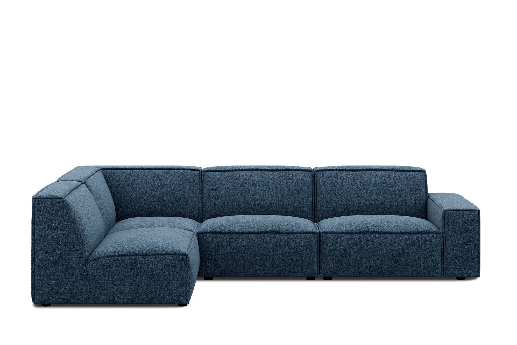 Jonathan Chaise Sectional Sofa Left Facing Customized, (Twill) Indigo Blue