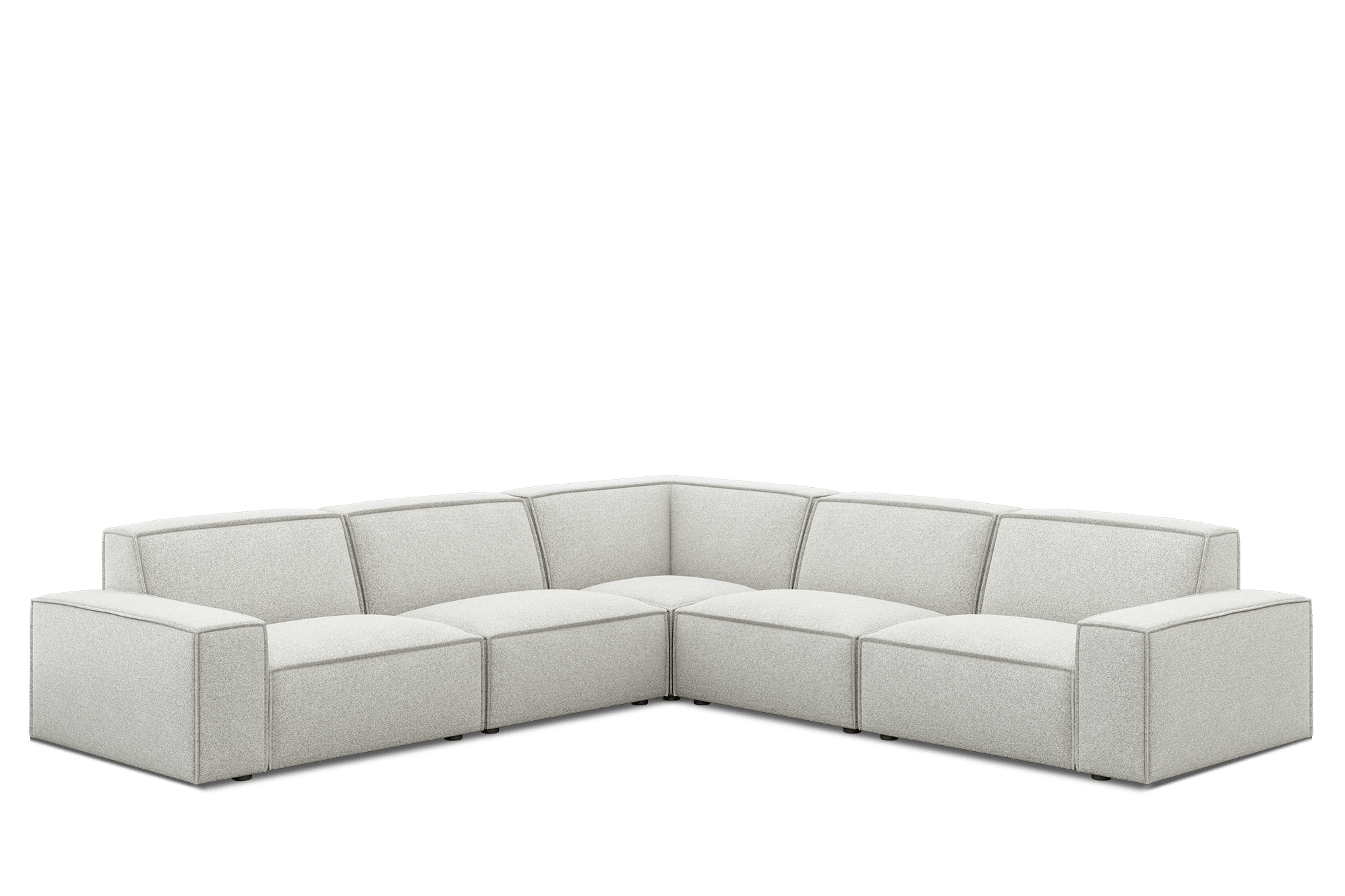 Jonathan L-Shape Sectional Couch Customized, (Performance Infinity) White Quartz