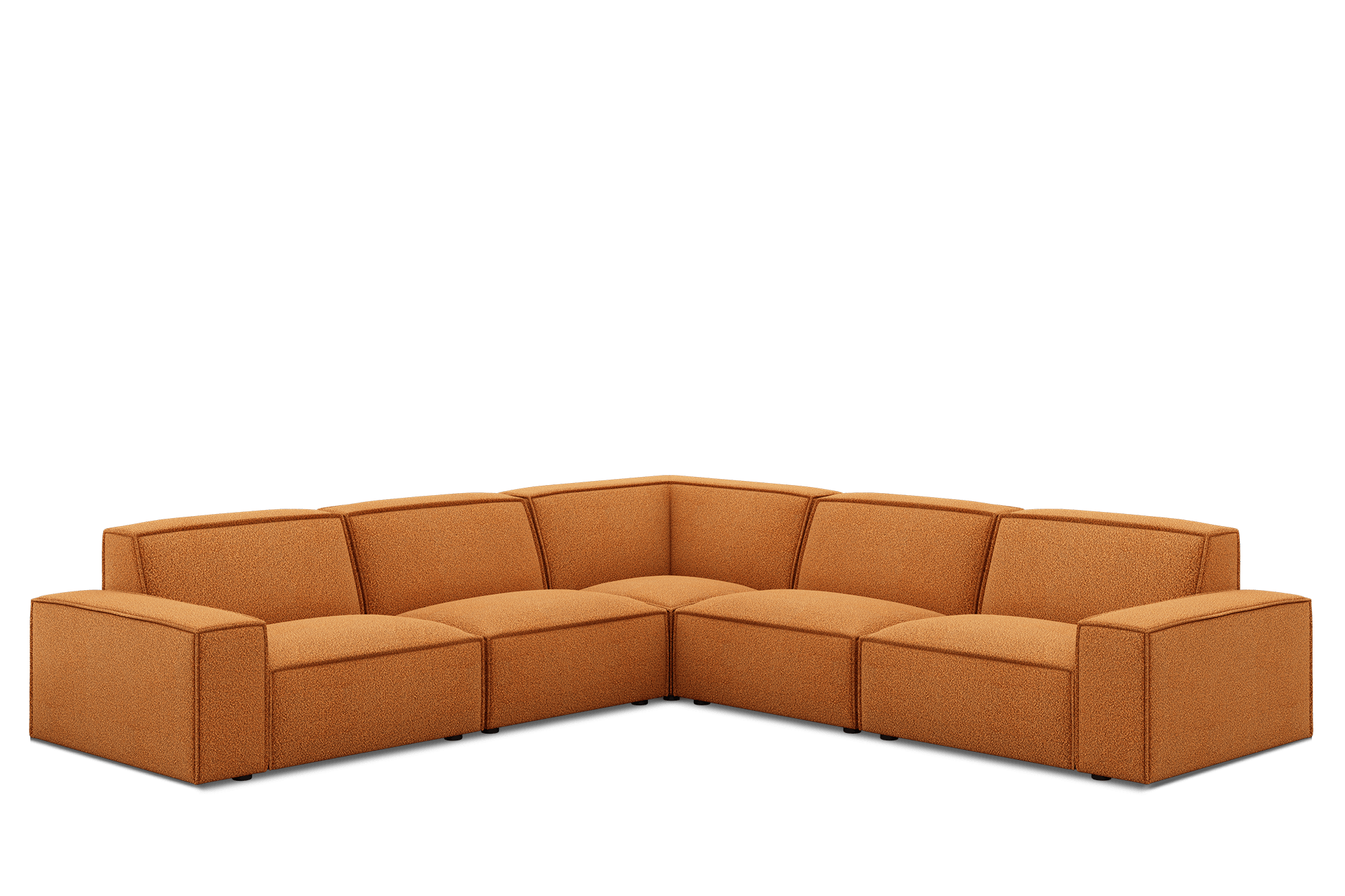 Jonathan L-Shape Sectional Sofa Customized, (Performance Infinity) Ginger