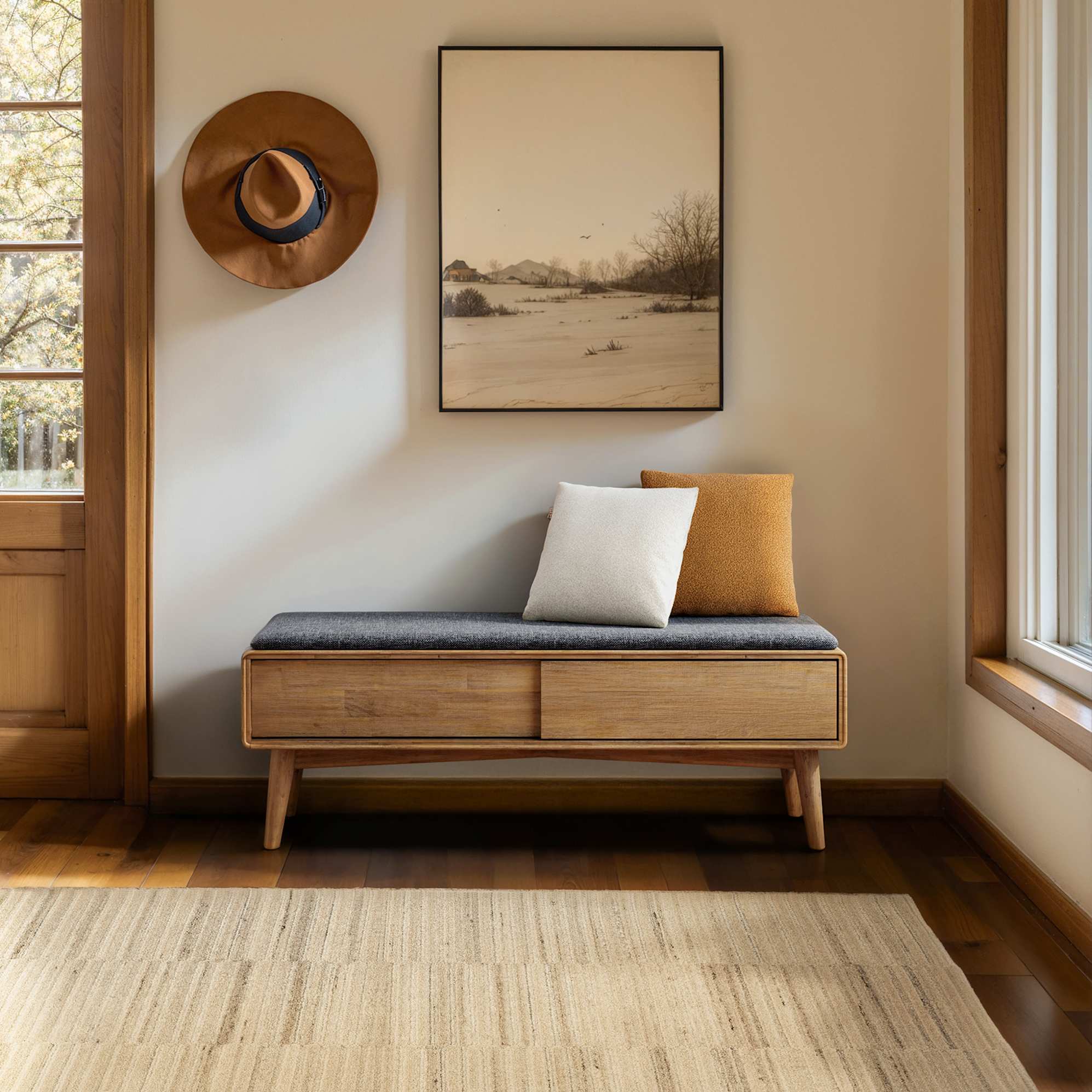 Seb 2-in-1 TV Console & Bench 2